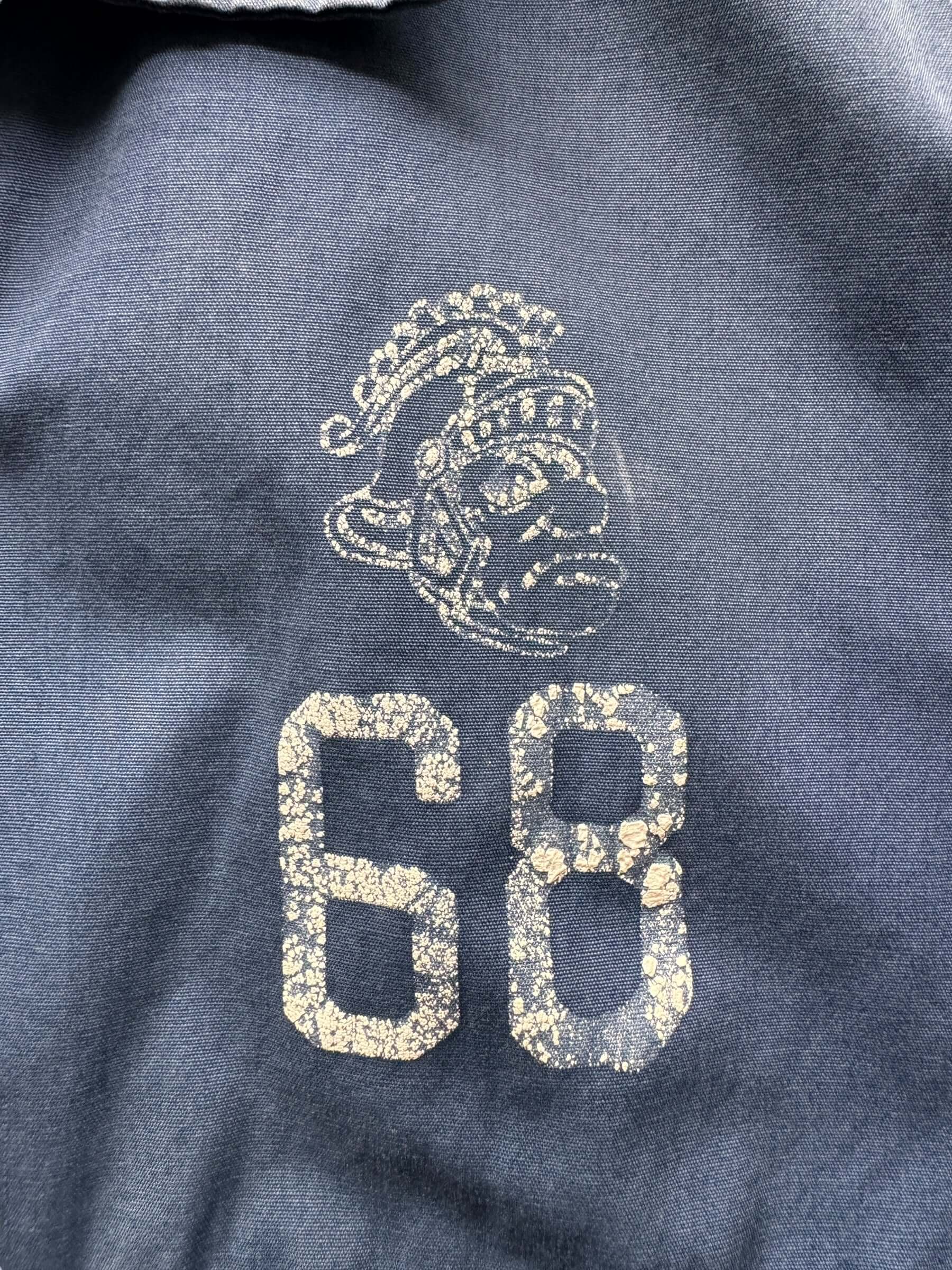 Front Graphic on Vintage Dan River 68 Trojans Jacket SZ S AS IS