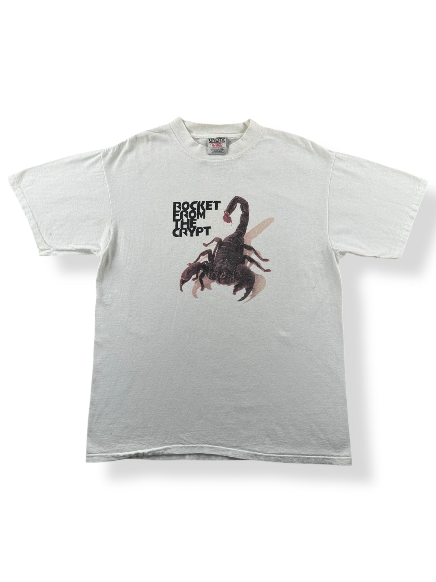 Front of Vintage Rocket From The Crypt Scream Dracula Scream Tee SZ L