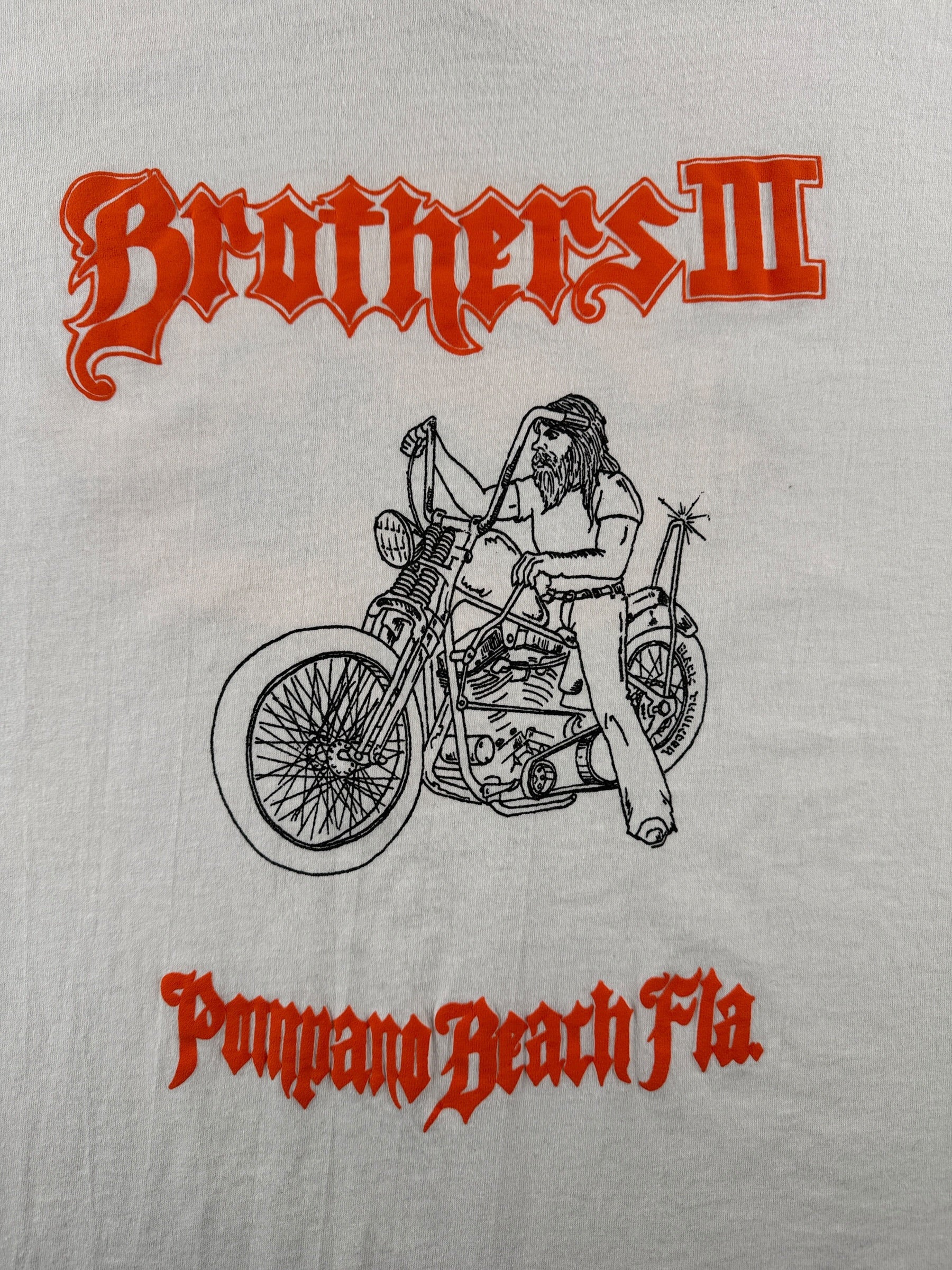 Back Graphic of Vintage 1990 Harley Brothers III Tee SZ XXL (Fits XL)