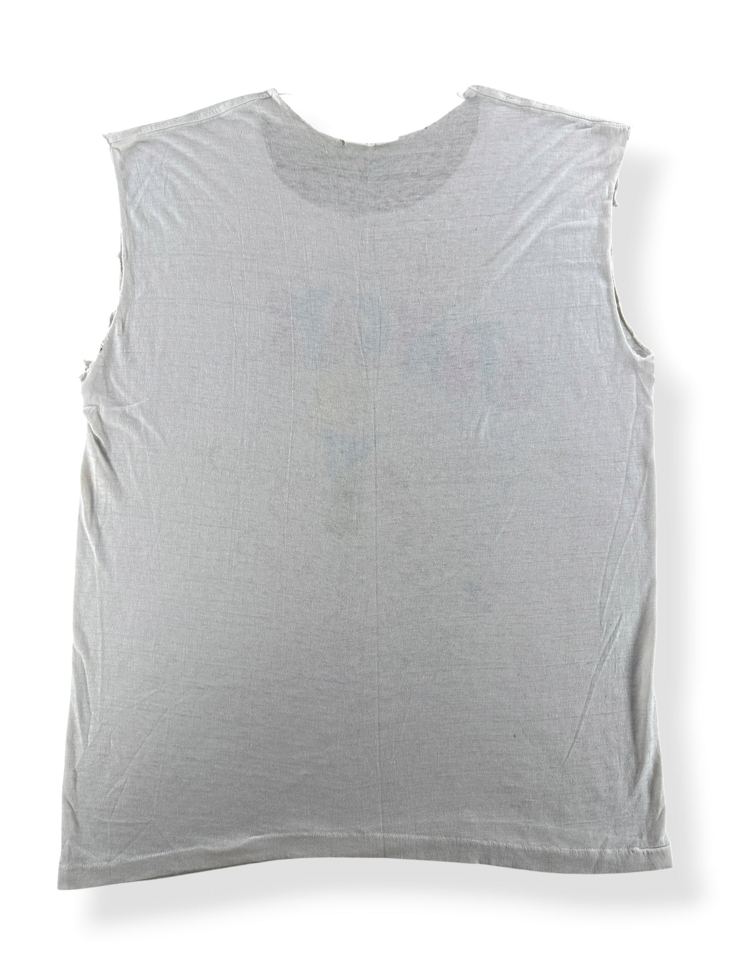 Back of Vintage Stray Cats Pinup Cut Off Tee SZ L