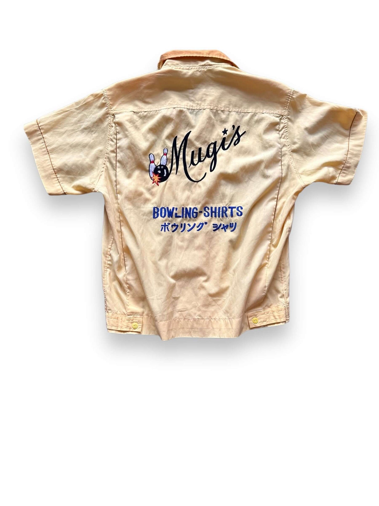 Rear View of Vintage Mugi's Okinawa Bowling Shirt SZ L | Vintage Bowling Shirt Seattle