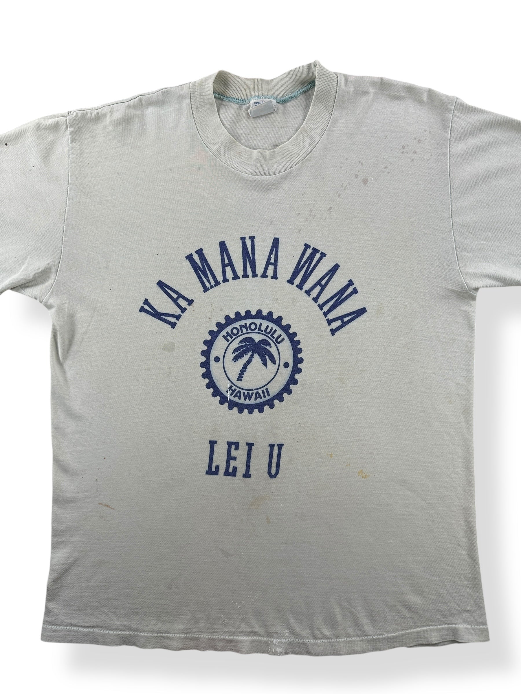 Front Close Up of Vintage Honolulu Hawaii Tee SZ L (Fits M)
