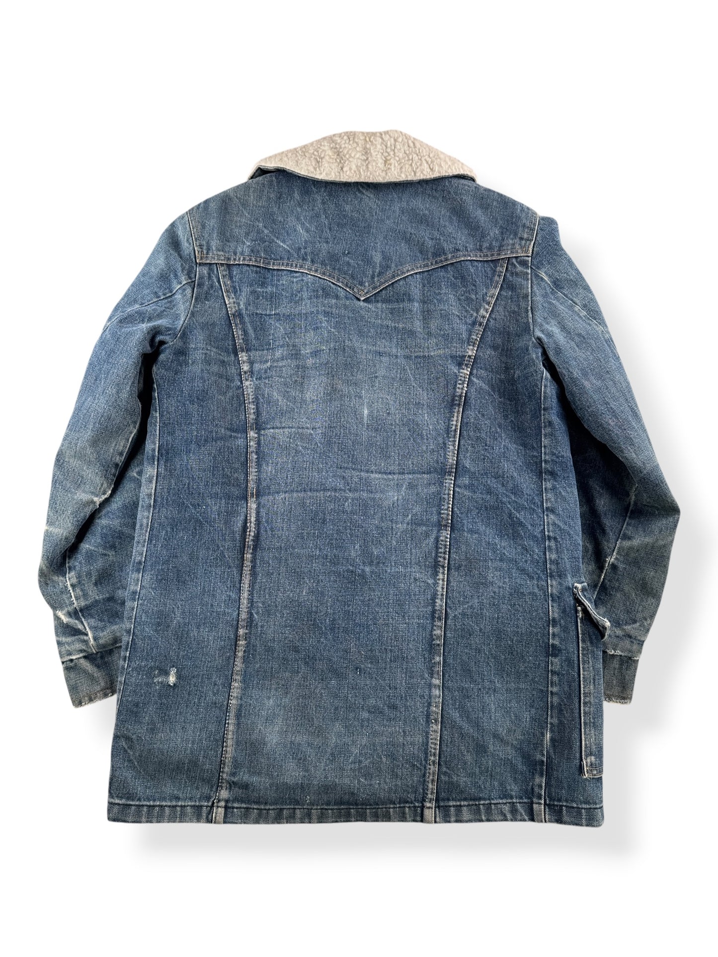 Back of Vintage 70’s Faded Lee Storm Rider Sherpa Jacket SZ L