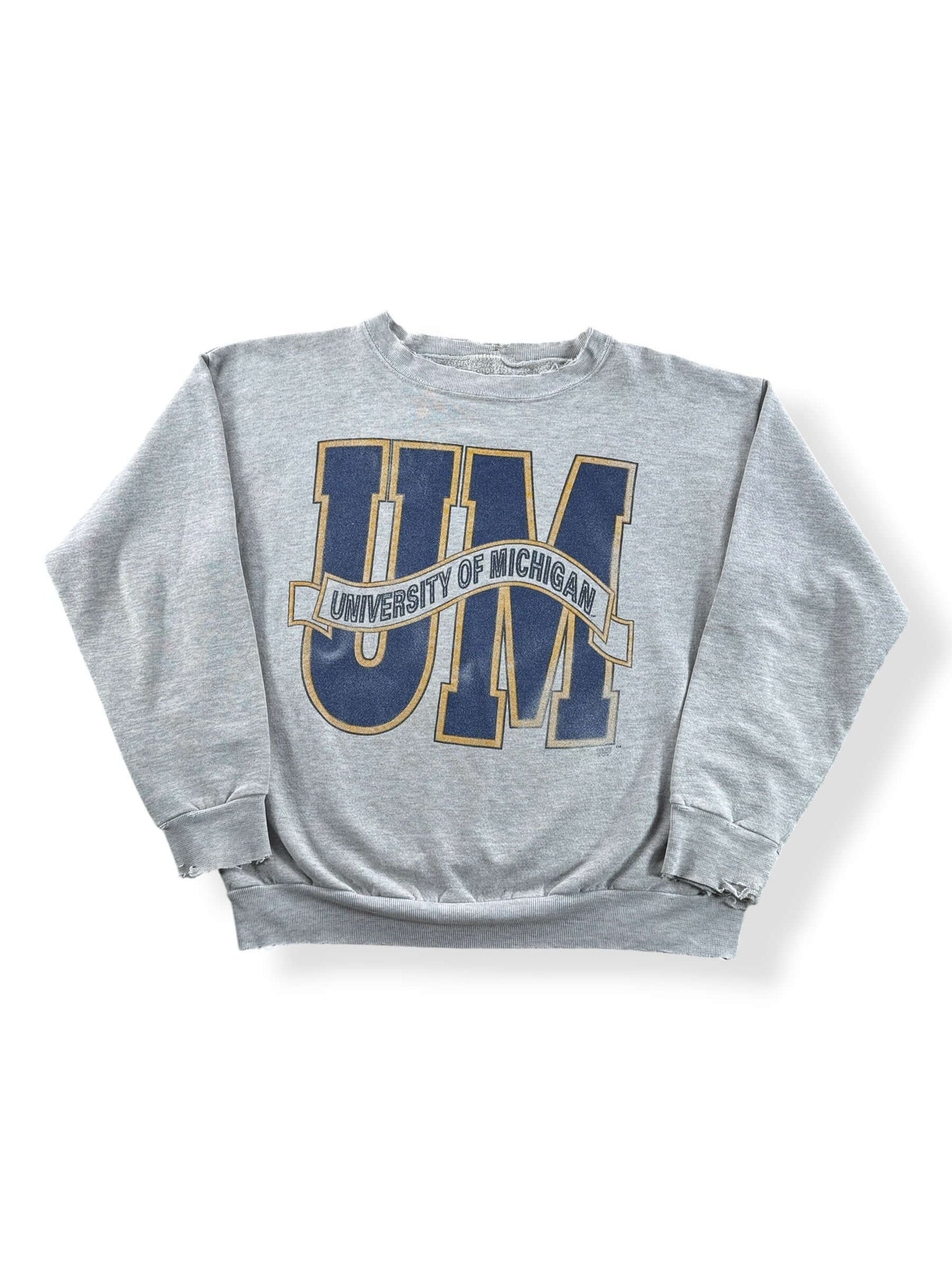 Front of Vintage University Of Michigan Sweatshirt SZ L - AS IS