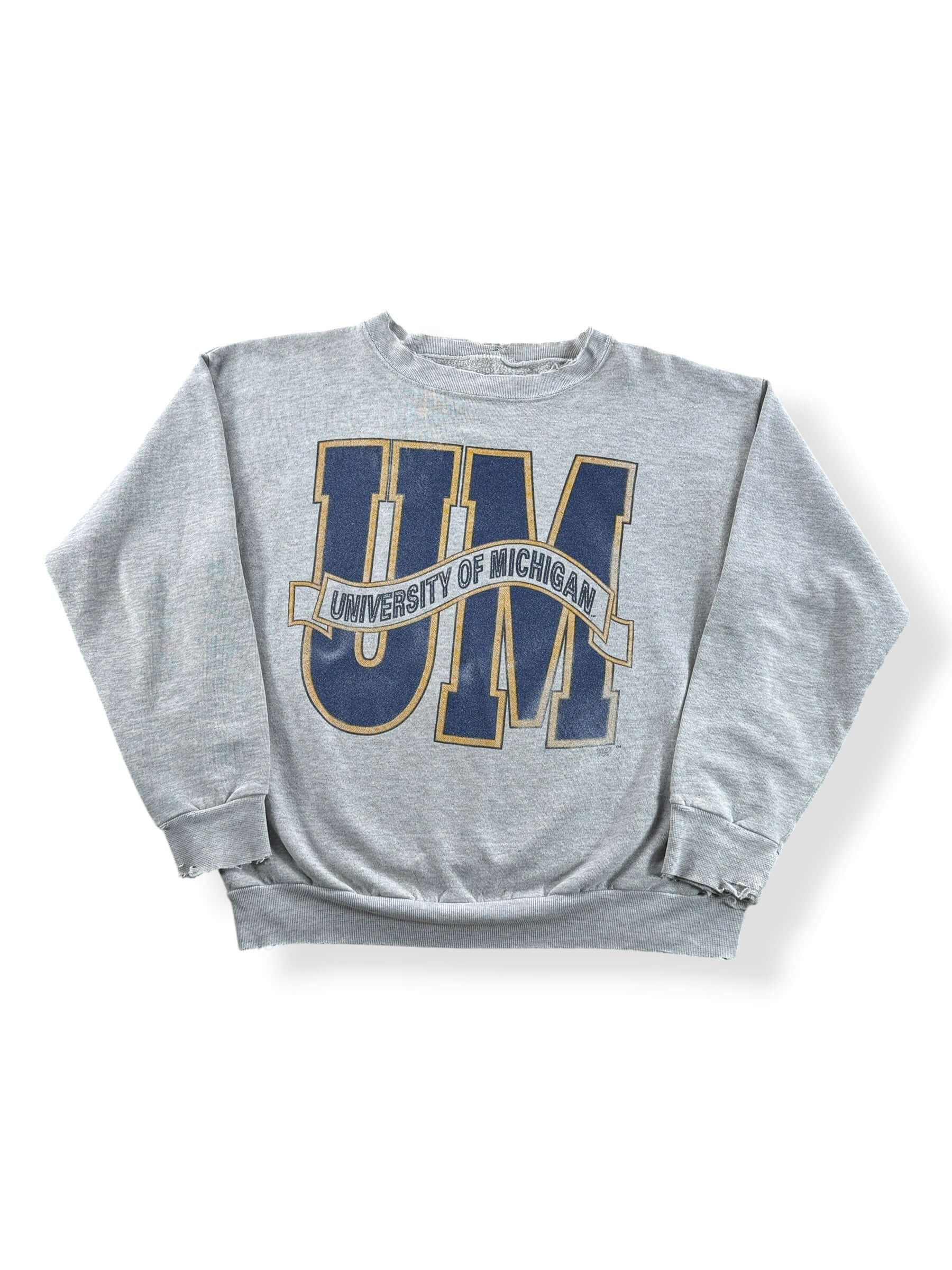 Front of Vintage University Of Michigan Sweatshirt SZ L - AS IS