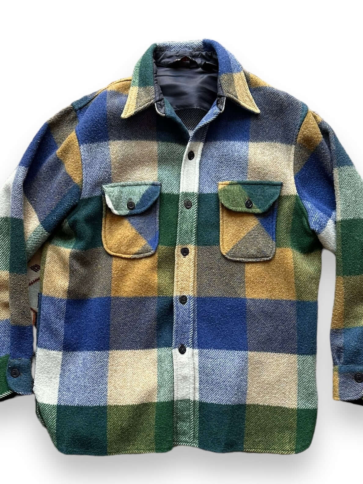 front close up of Vintage Penneys Towncraft CPO Flannel SZ M