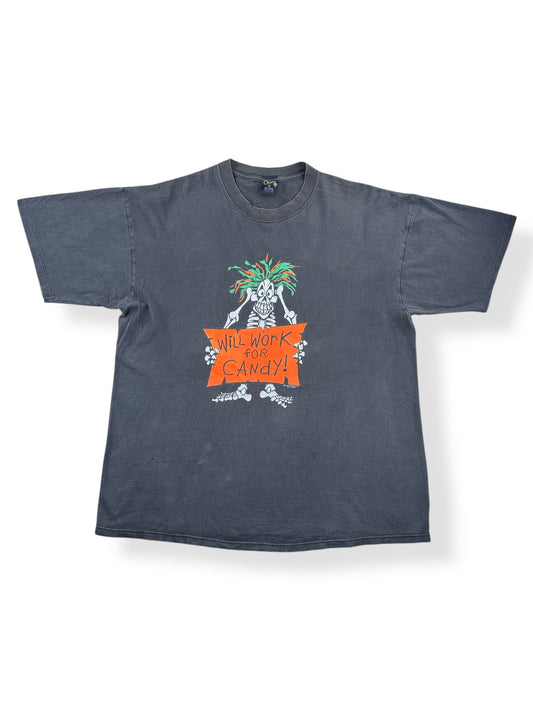 Front of Vintage Will Work For Candy Halloween Tee SZ XL