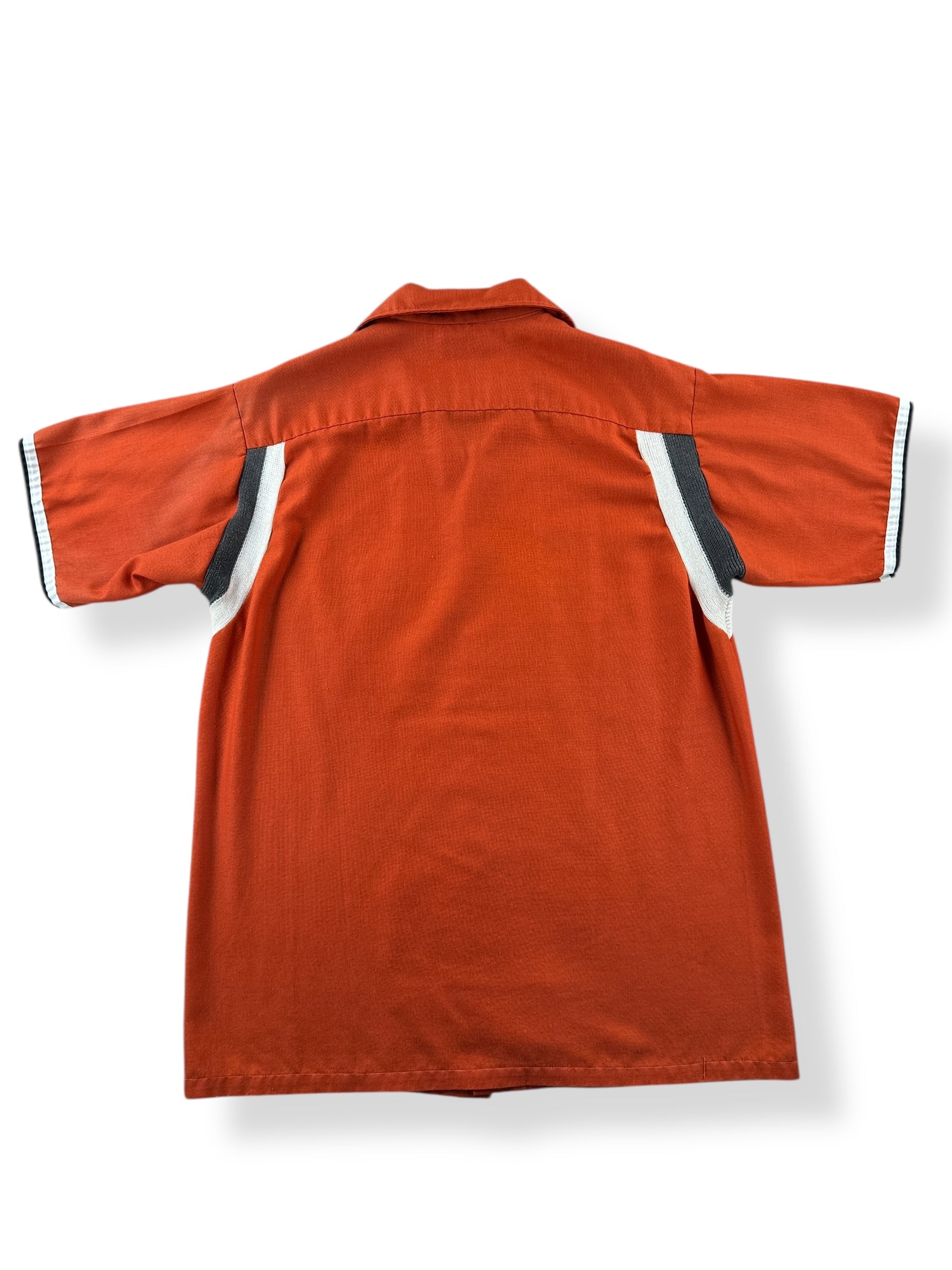 Back of Vintage Hilton Burnt Orange Bowling Shirt SZ M