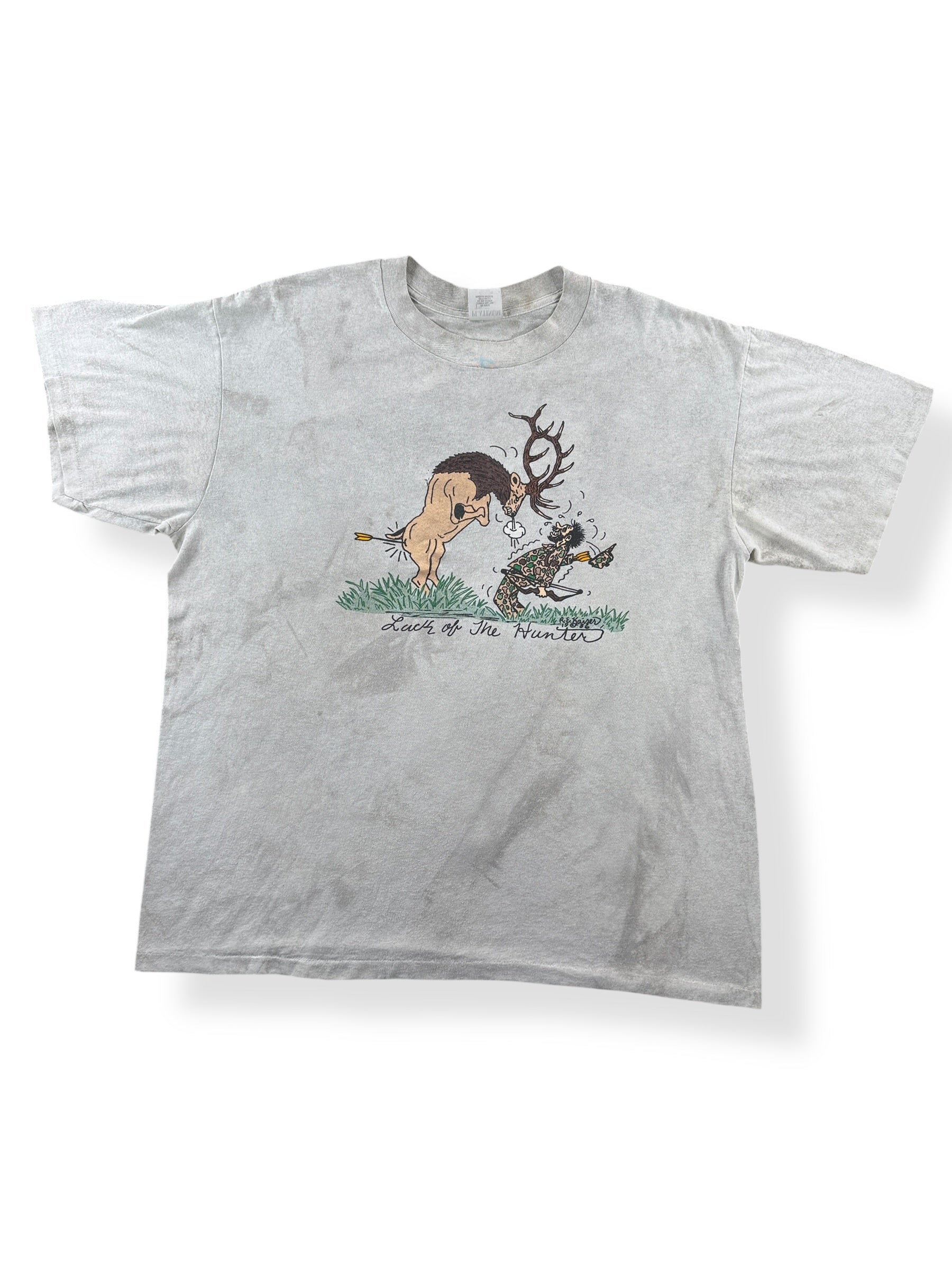 Front of Vintage "Luck of the Hunter" Tee SZ XL