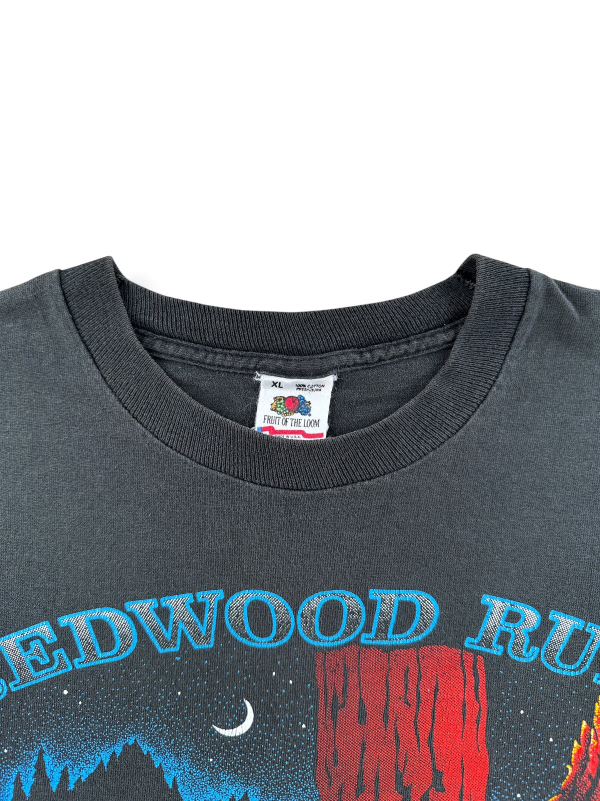 Collar on Vintage 1992 Redwood Run Harley Tee SZ XL
