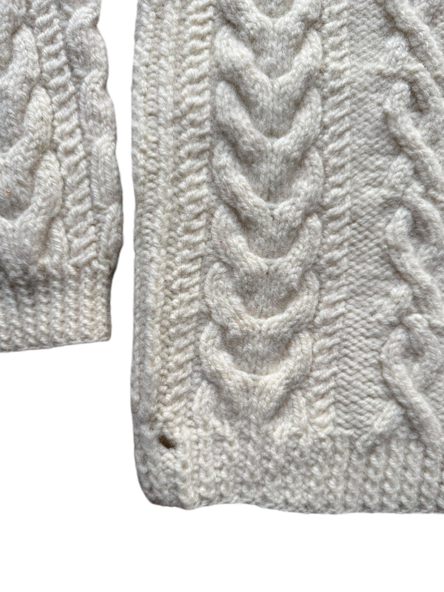 1960s Handknit Wool Sweater M