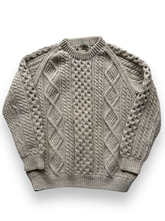 front of Vintage Sliab Liag Oatmeal Irish Wool Sweater SZ XXL