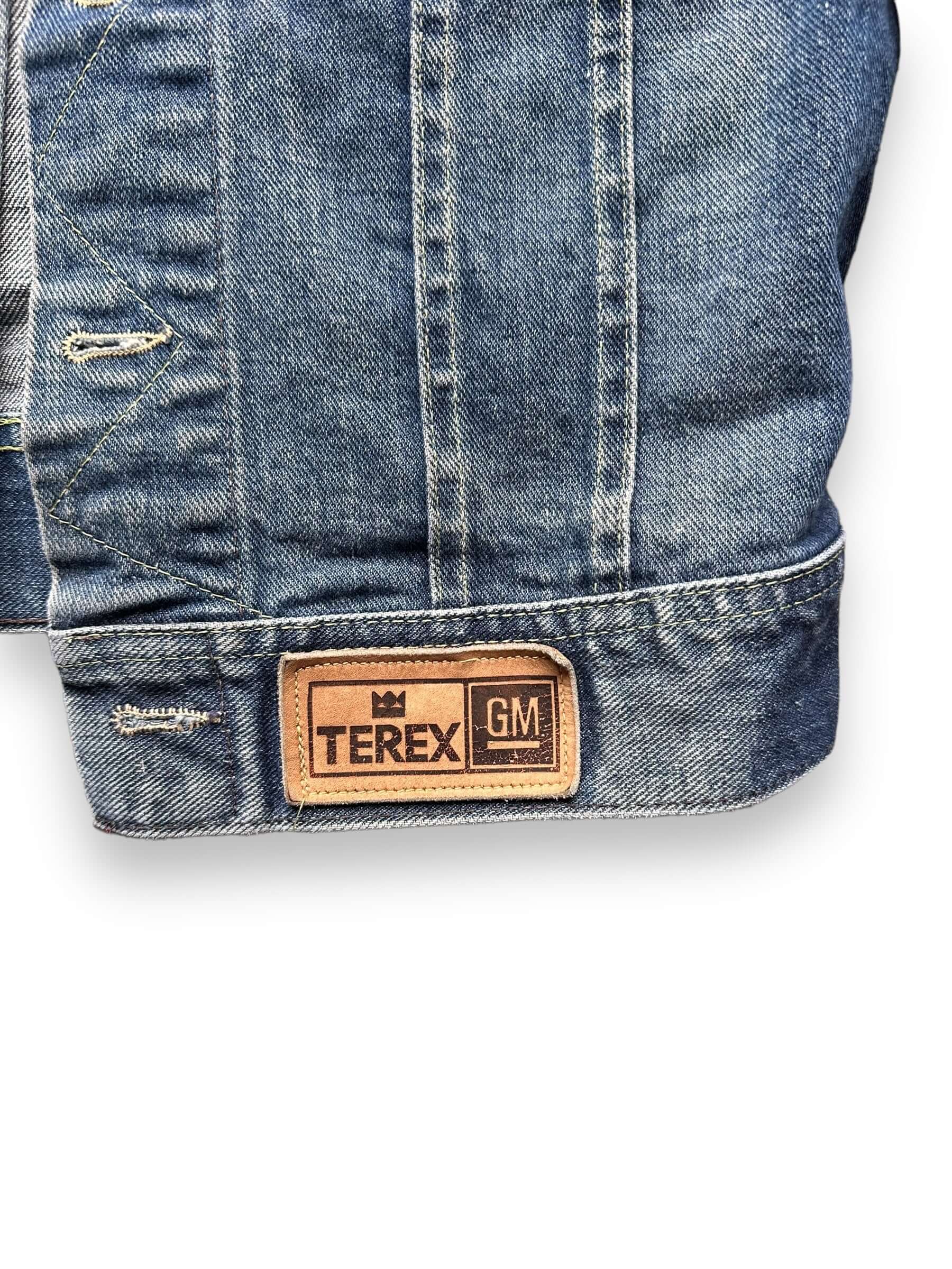 Terex Patch on Vintage 80s Era Lee Rider 101-J SZ 40 | Vintage Denim Seattle