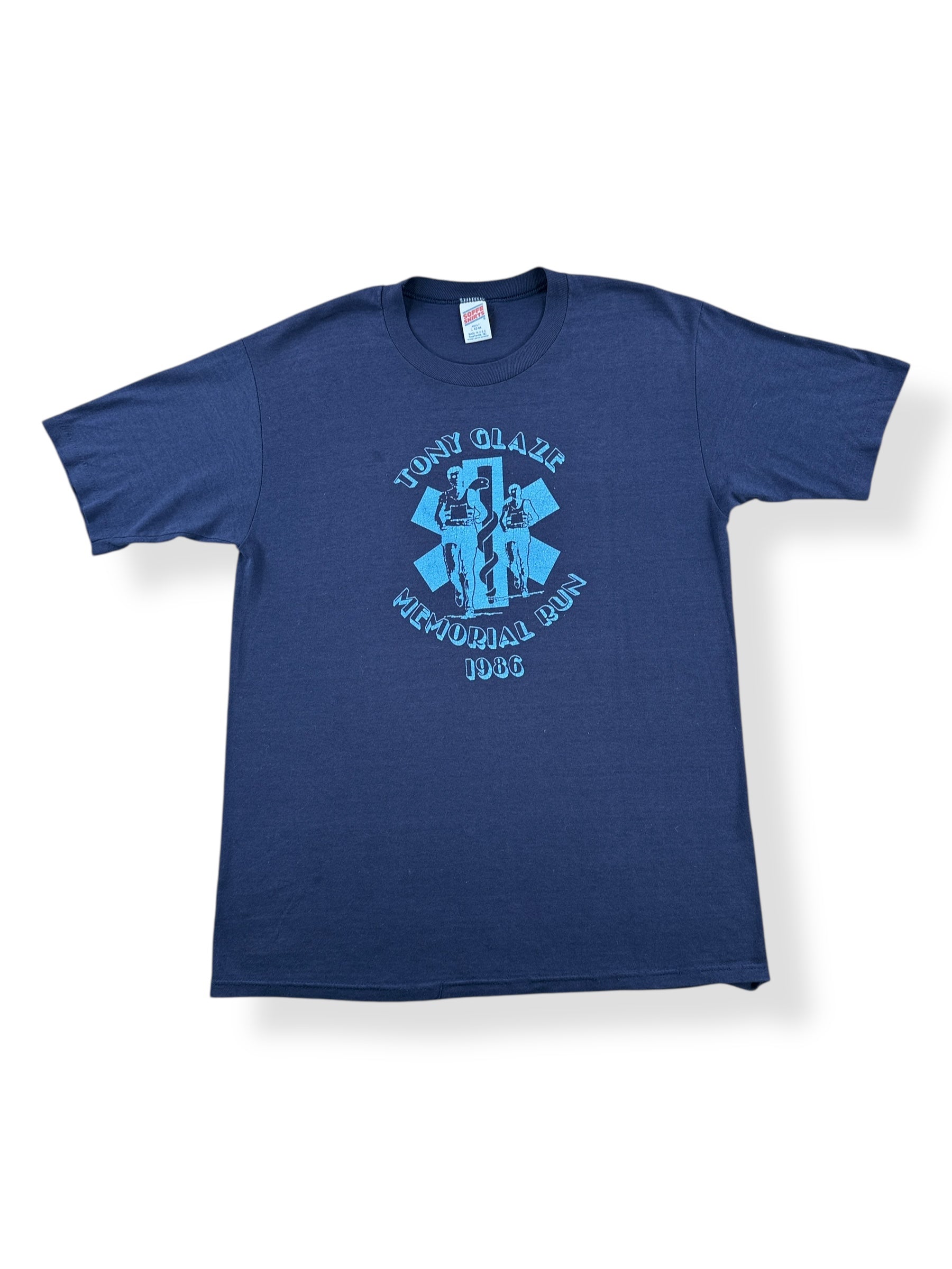 Front of Vintage Tony Glaze Memorial Run Tee SZ M