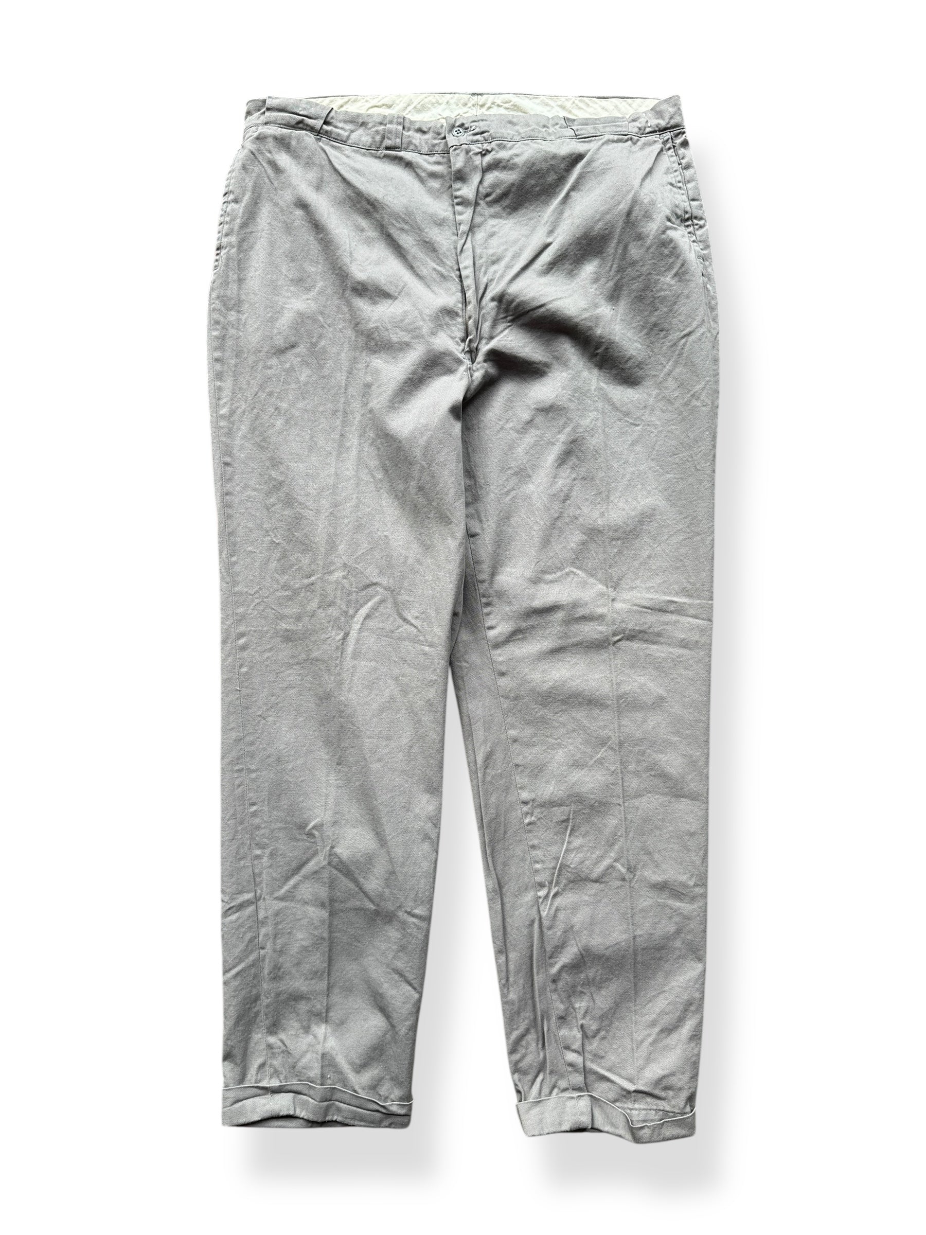 Front of Vintage Grey Sailcloth Chinos W39