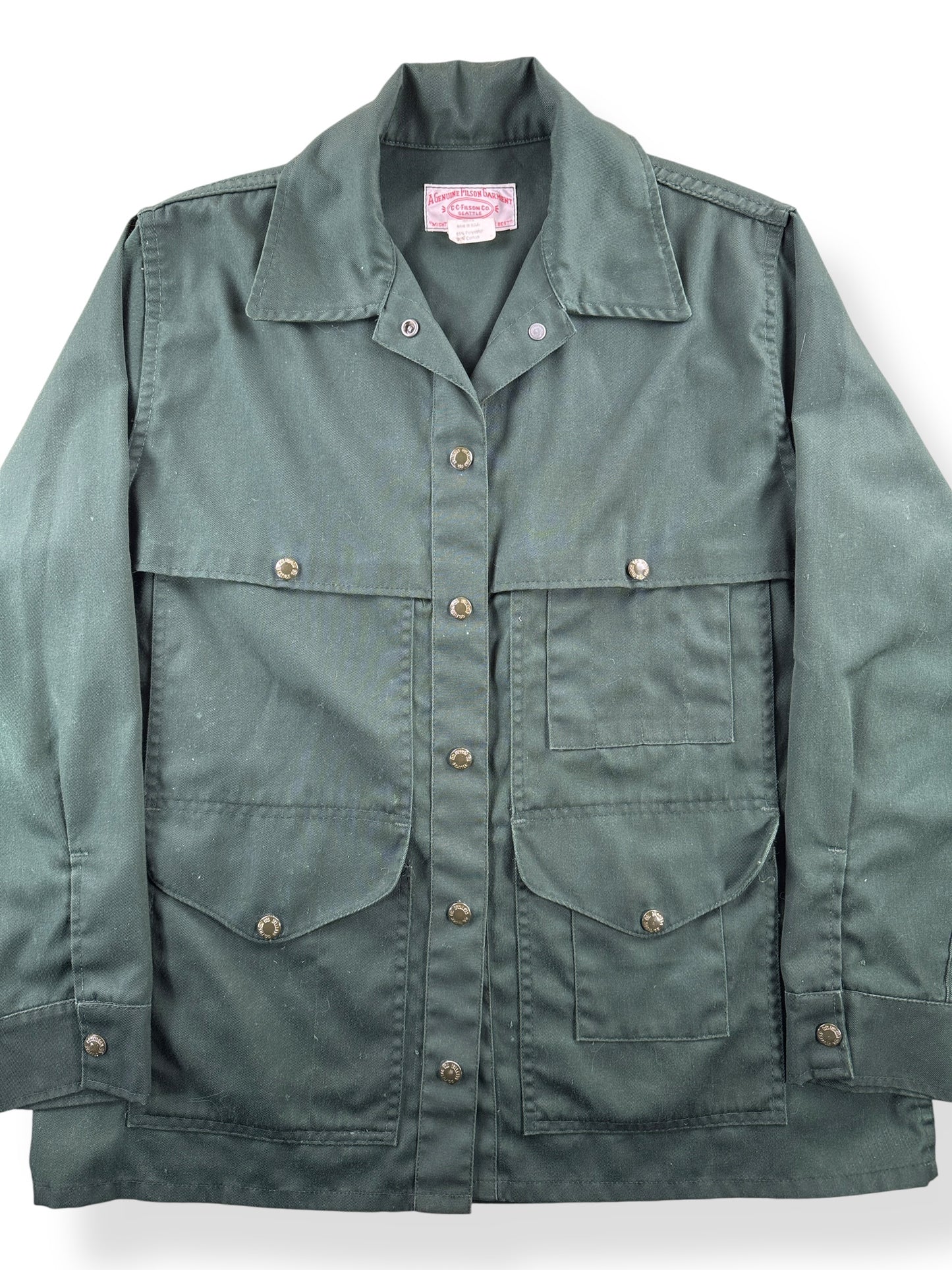 Front Close Up of Vintage Filson US Forestry Service Cruiser SZ W 14