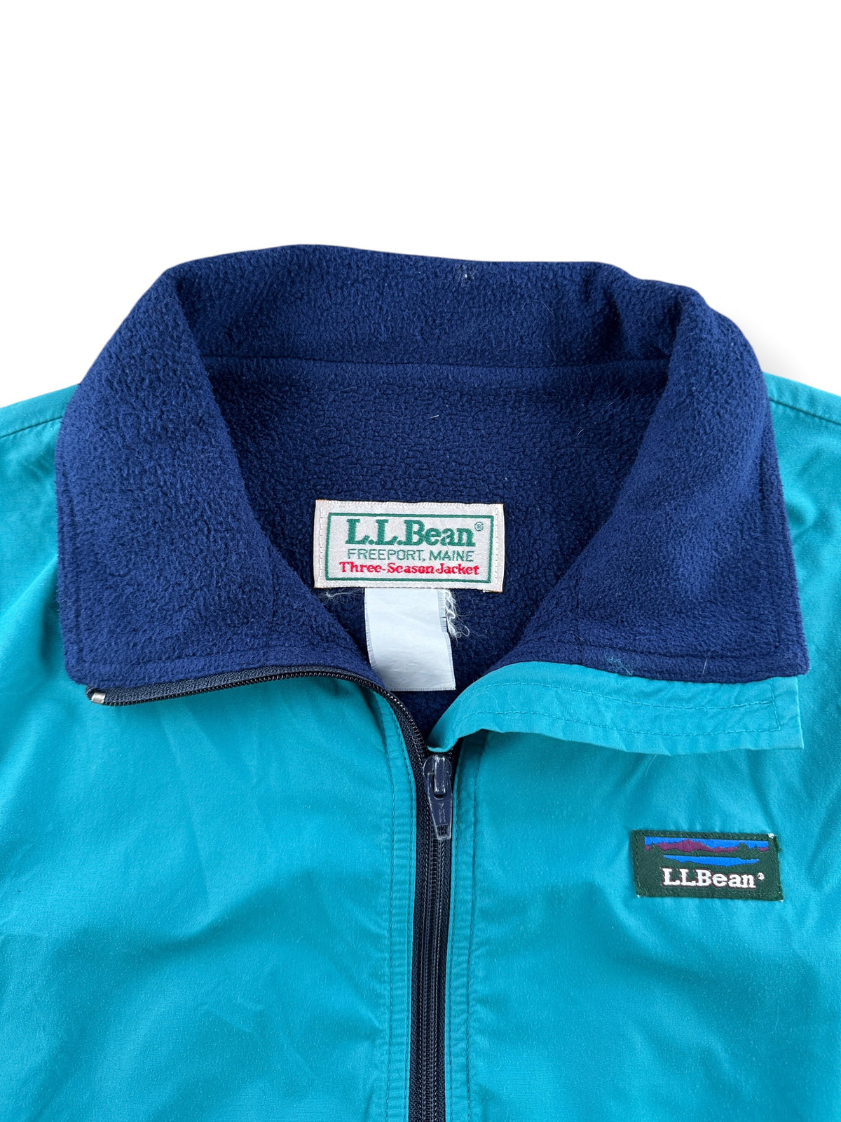Collar on Vintage LL Bean Ladies Fleece Lined Jacket SZ M
