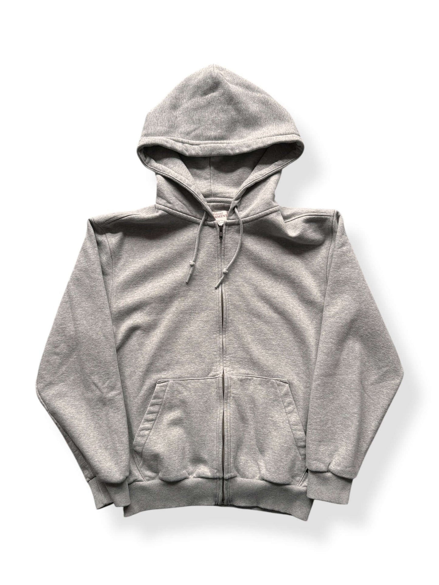 Front of Filson Heather Grey Prospector Zip Up Hoodie SZ S