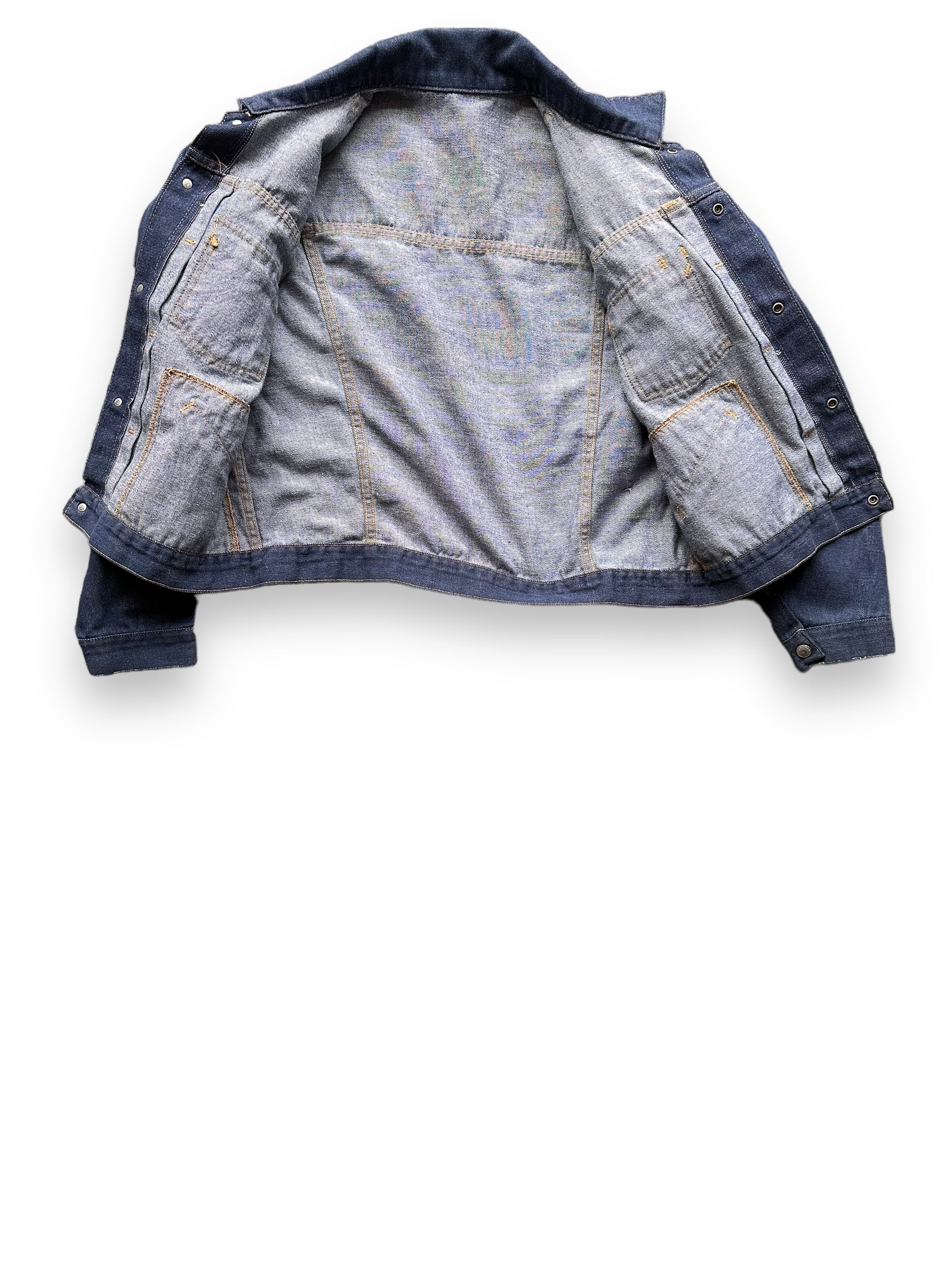 Liner View of Vintage Ranchcraft Selvedge Denim Jacket SZ L | Vintage Denim Workwear Seattle | Seattle Vintage Denim