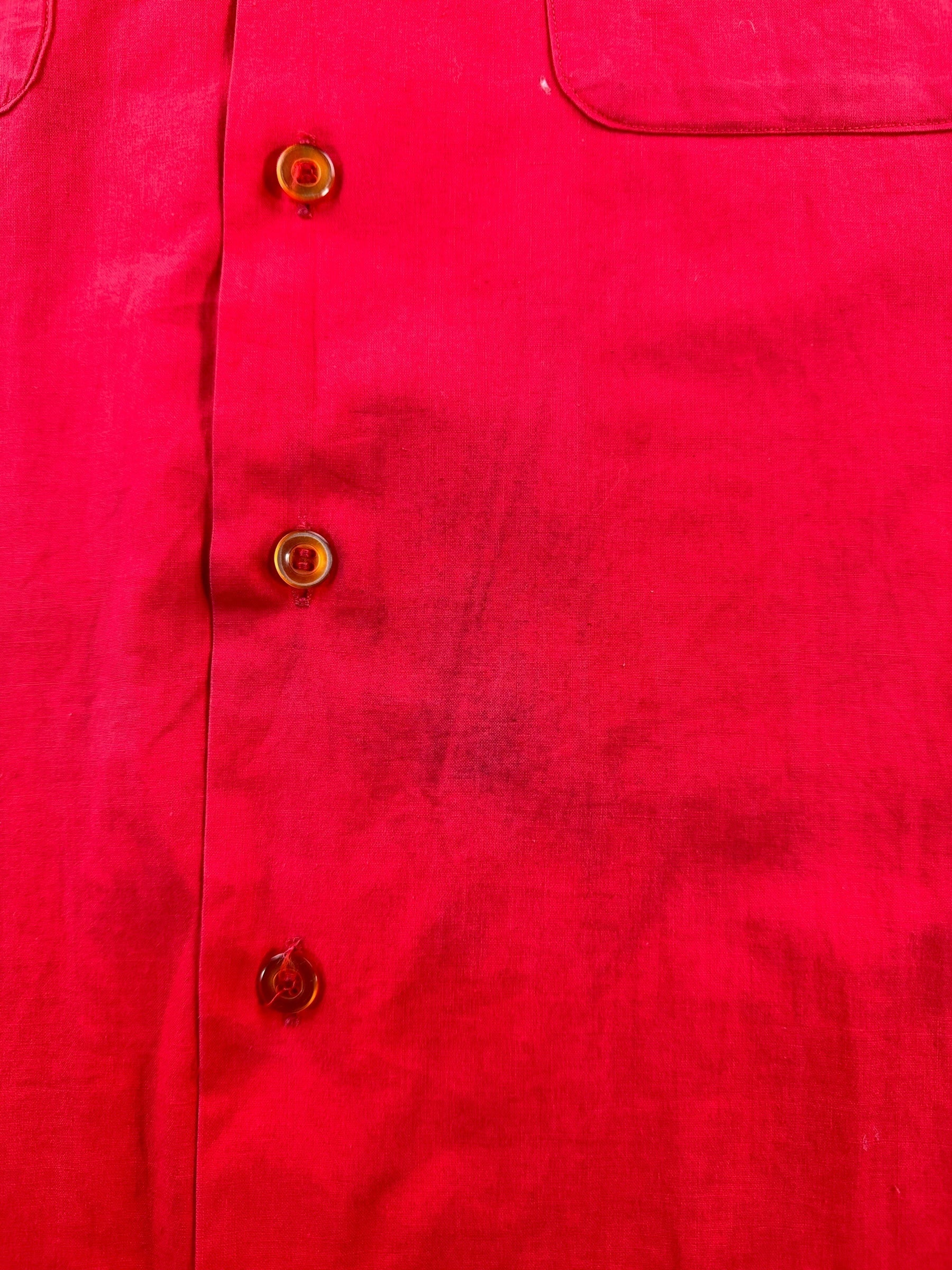 Wear on Seattle Marine Upholsterer Bob Picot Inc Bowling Shirt SZ XL