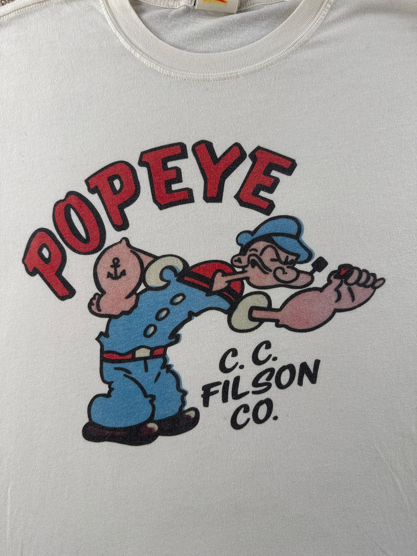 Front graphic on Filson Popeye Tee SZ XS