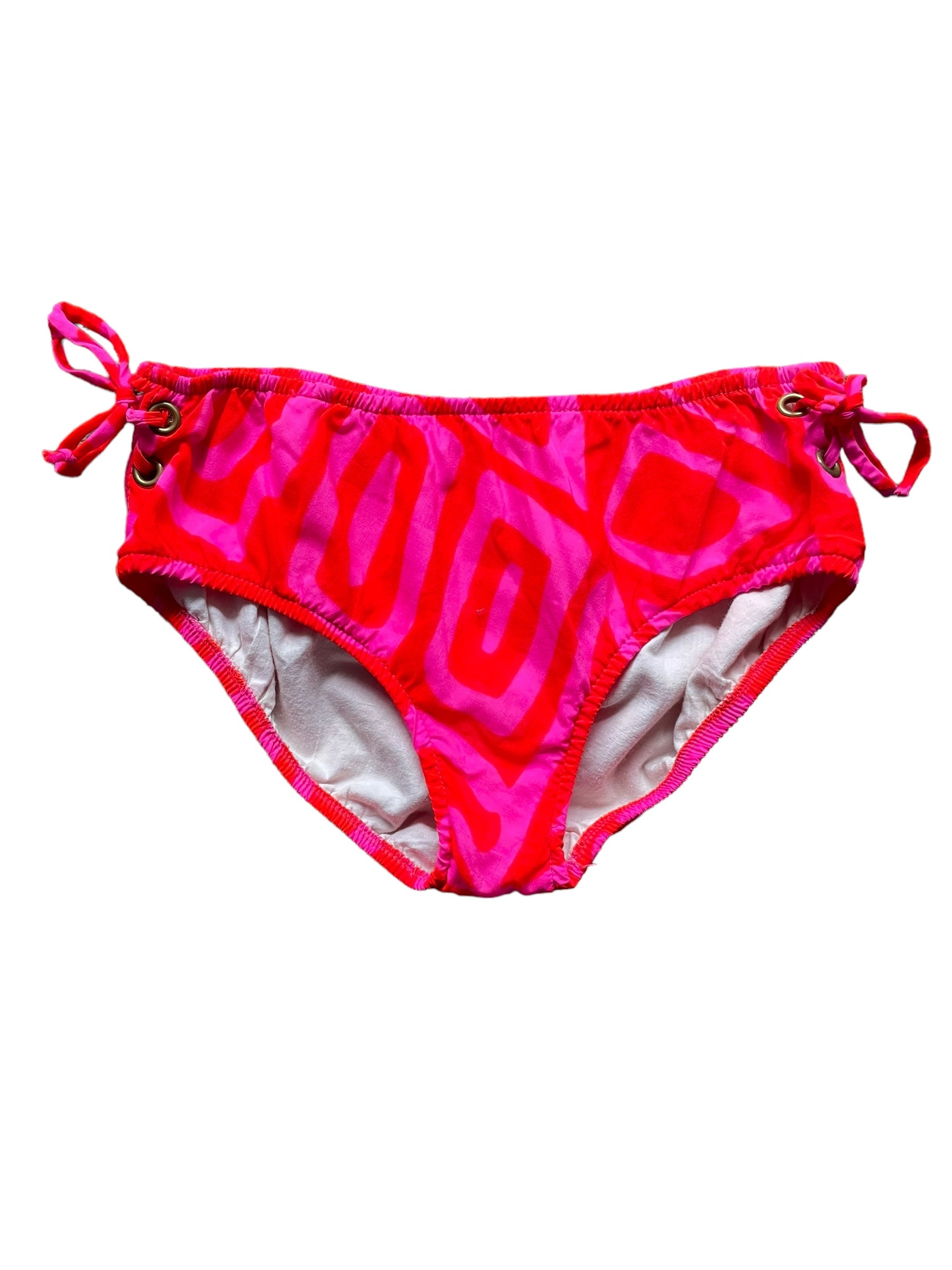 Front bottoms 1960s Psychedelic Pink and Orange Bikini S-M