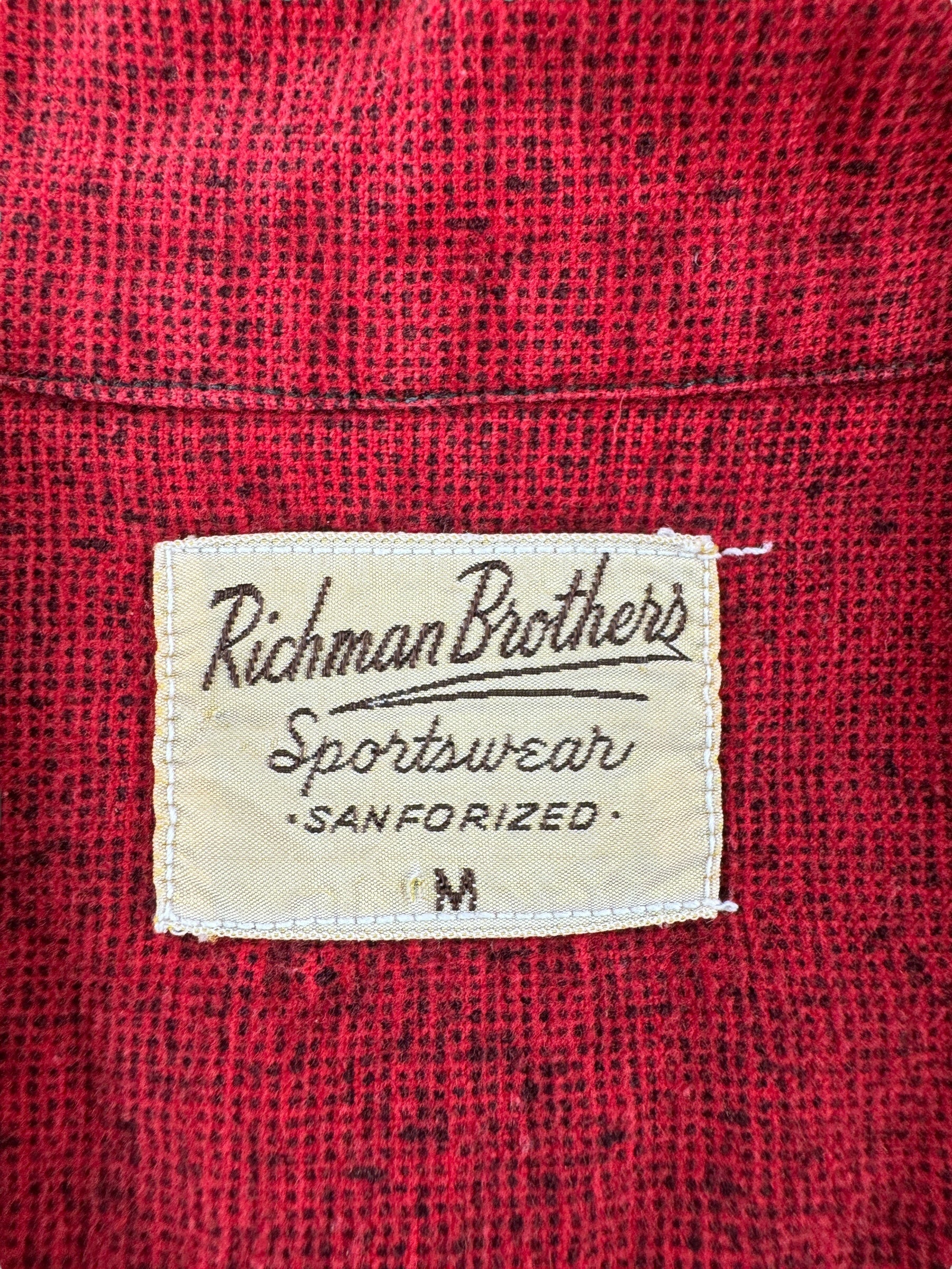Tag on Vintage Richman Brothers Pullover Top SZ