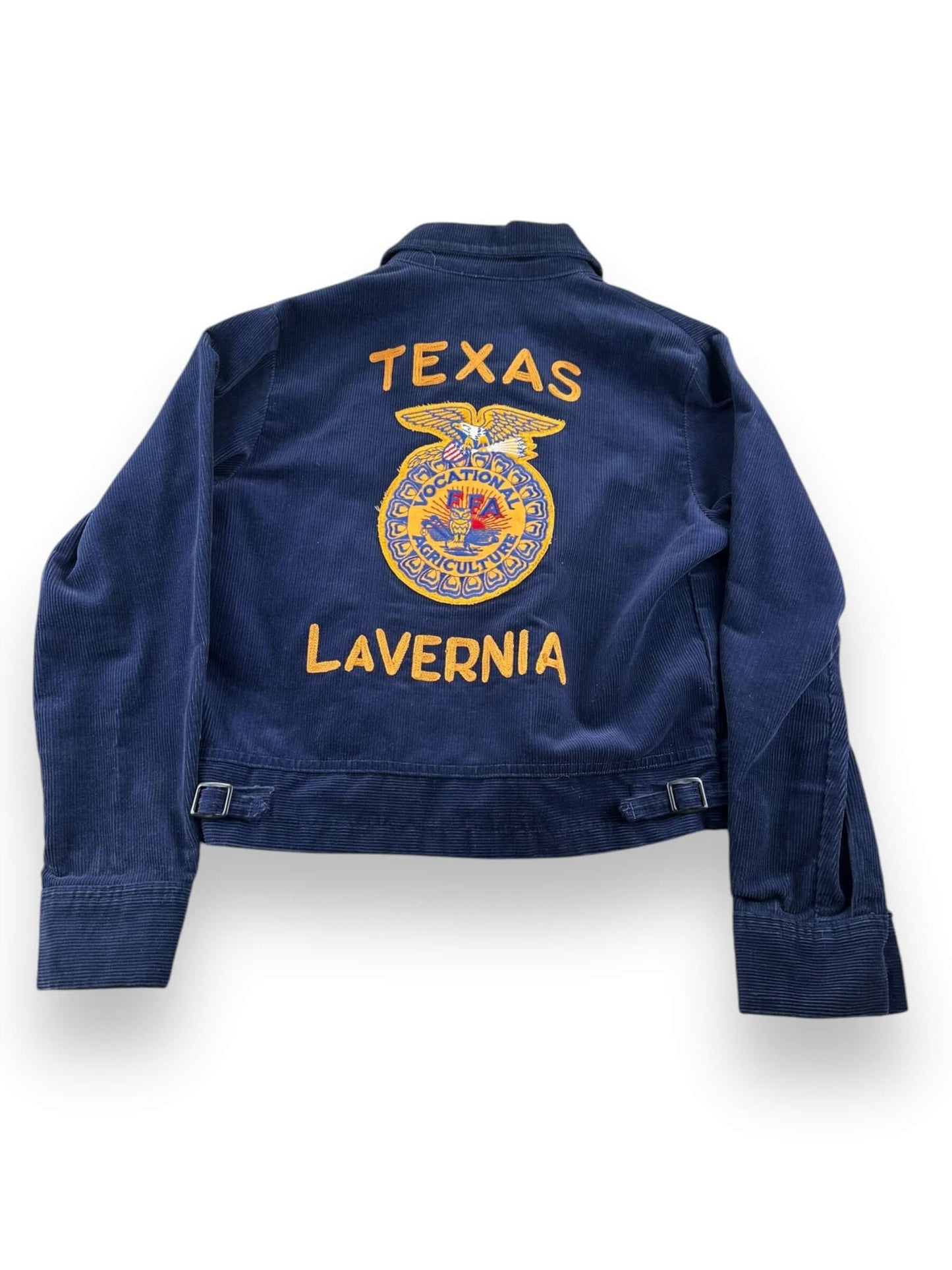 back of Vintage La Vernia TX FFA Jacket SZ 36