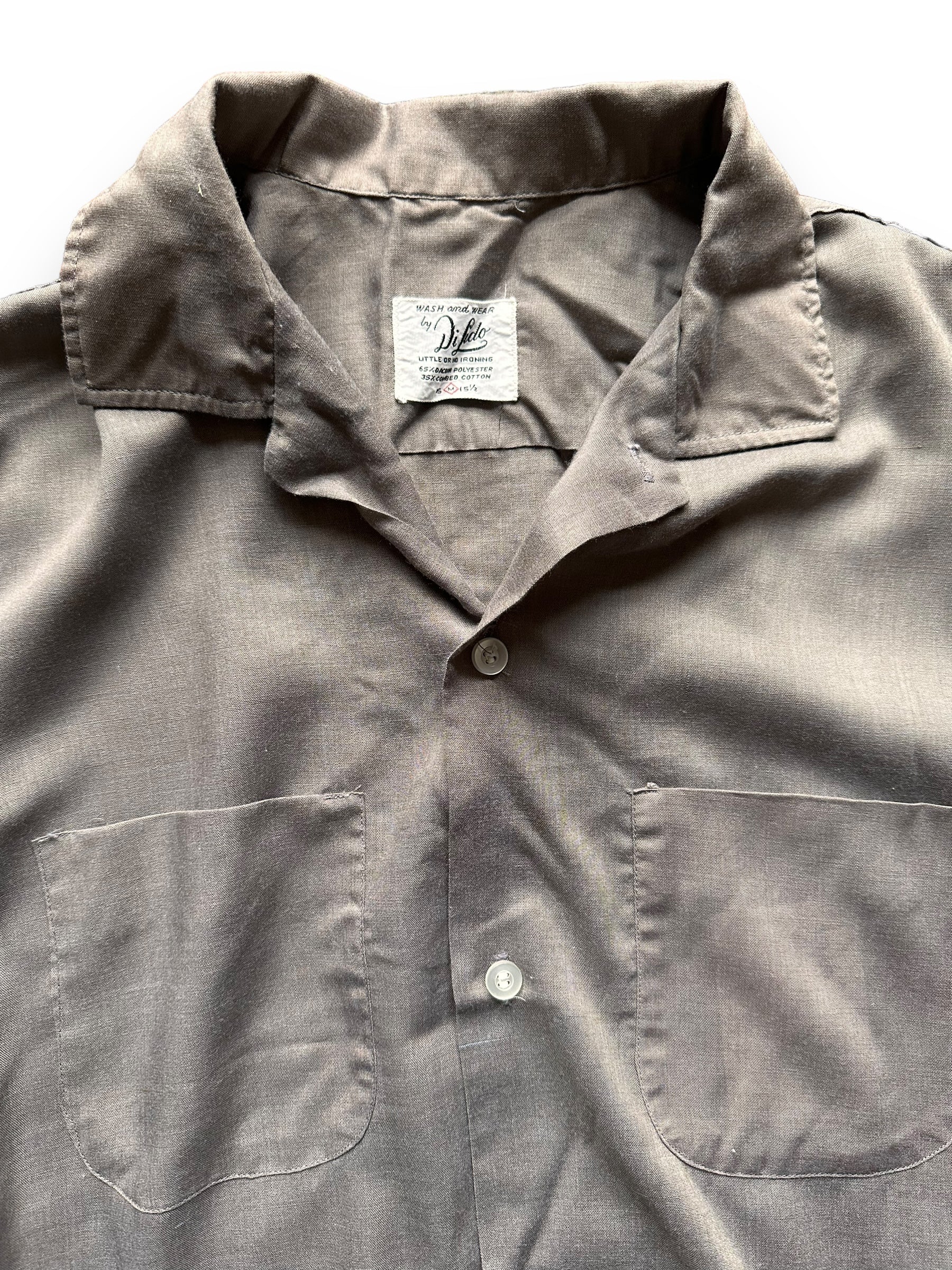 Tag View of Vintage Di Lido Loop Collar Button Up Shirt SZ M | Vintage Rockabilly Shirt Seattle | Barn Owl Vintage Seattle