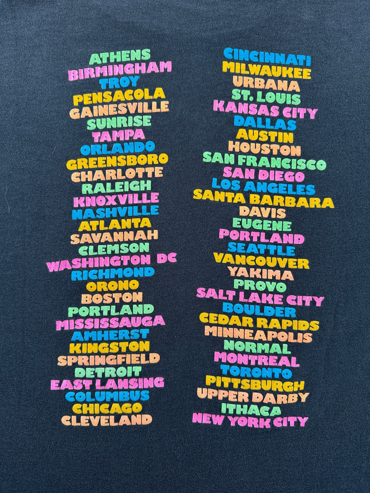 Back graphic on Vintage 80s B-52s Cosmic Thing Tee SZ XL (Fits L)