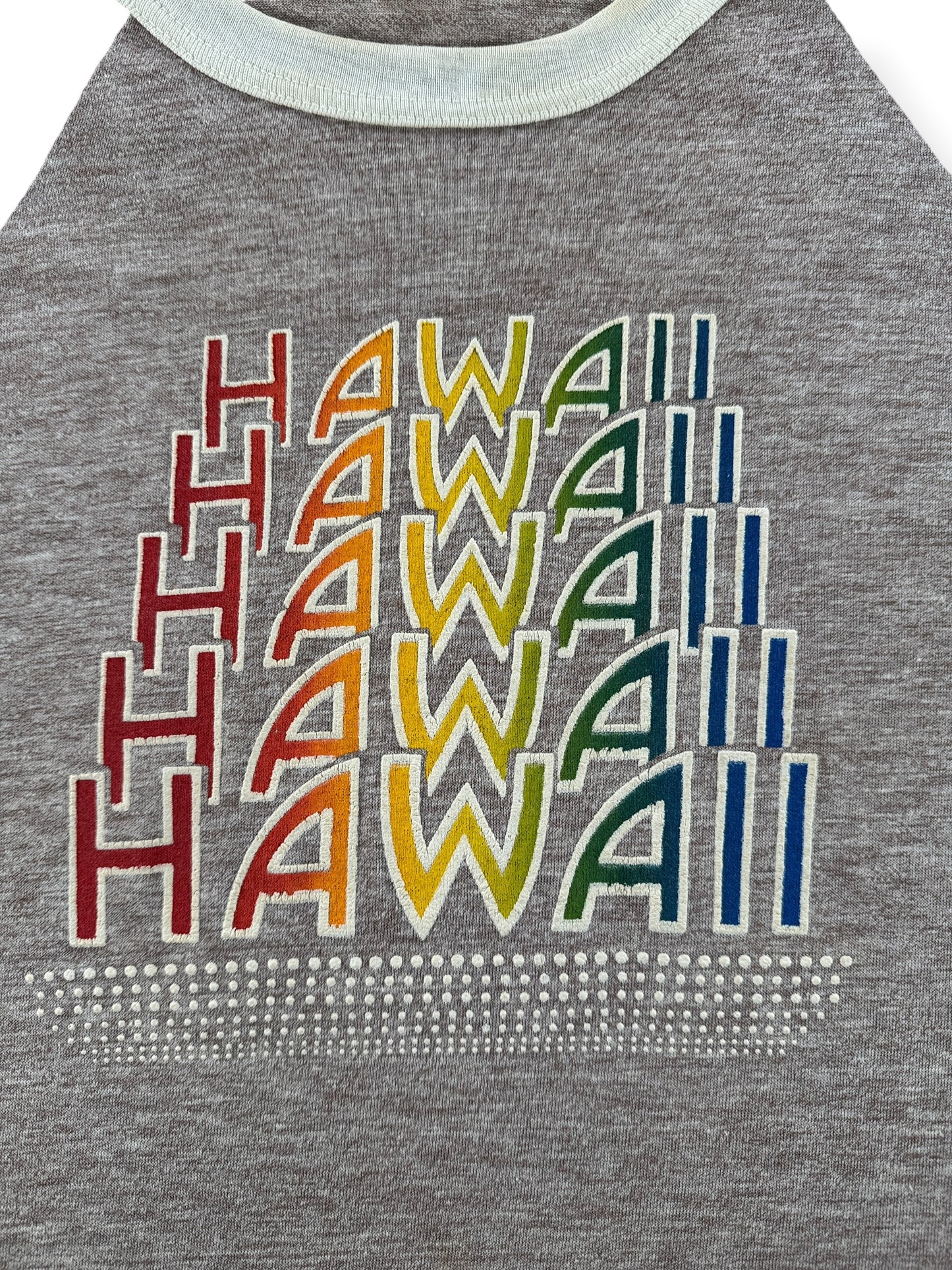 Graphic of Vintage Hawaii Raglan Ringer Tee SZ XS