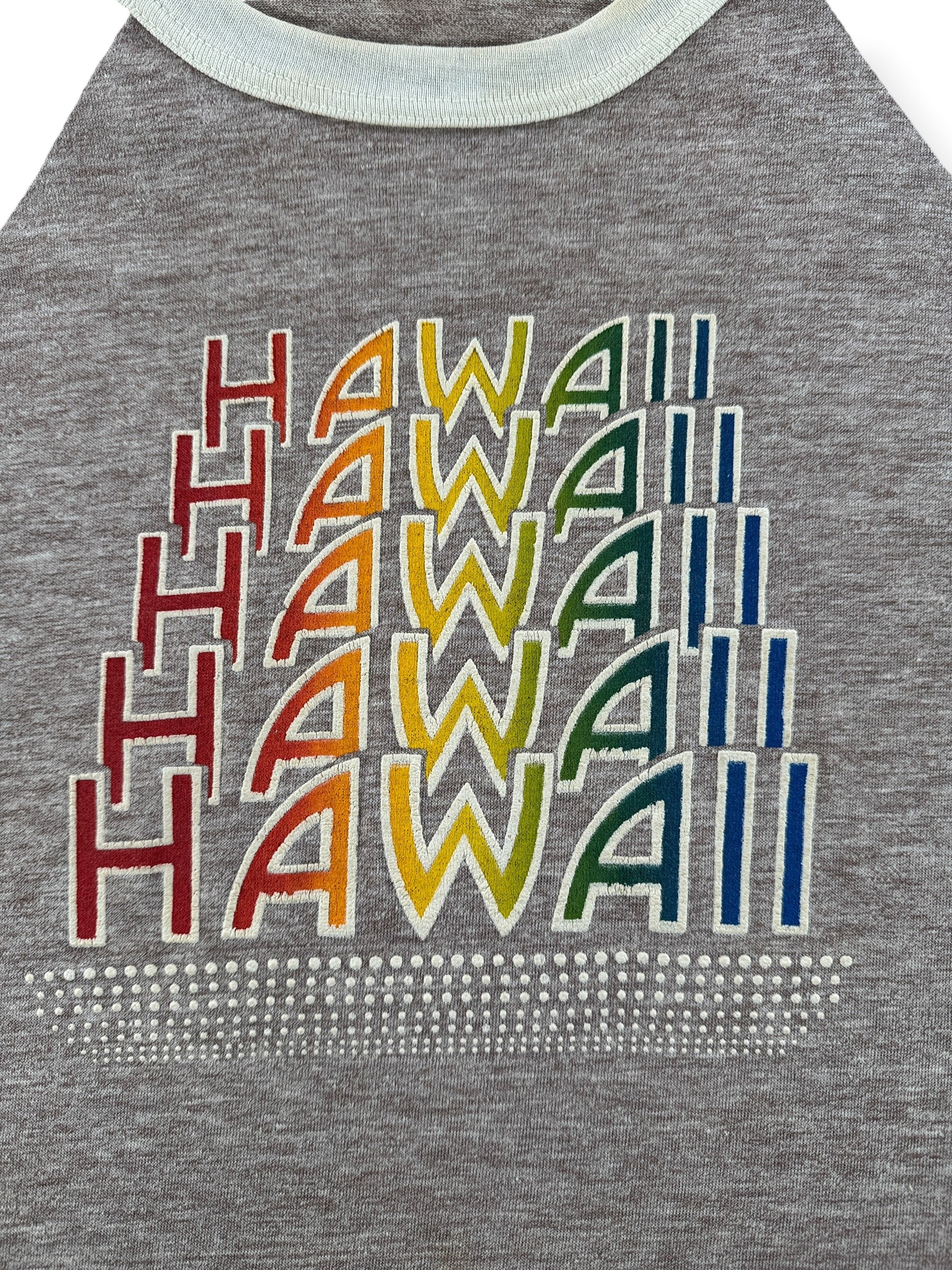 Graphic of Vintage Hawaii Raglan Ringer Tee SZ XS