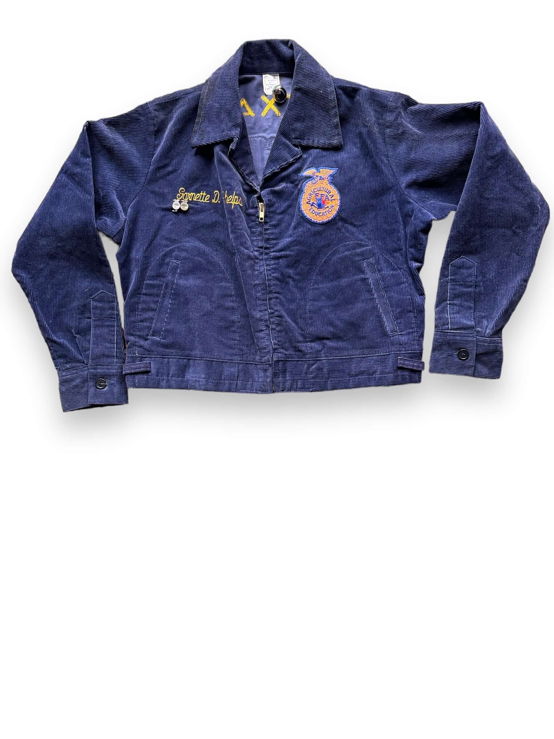 Front View of Vintage Mineral Springs TX FFA Jacket SZ 40