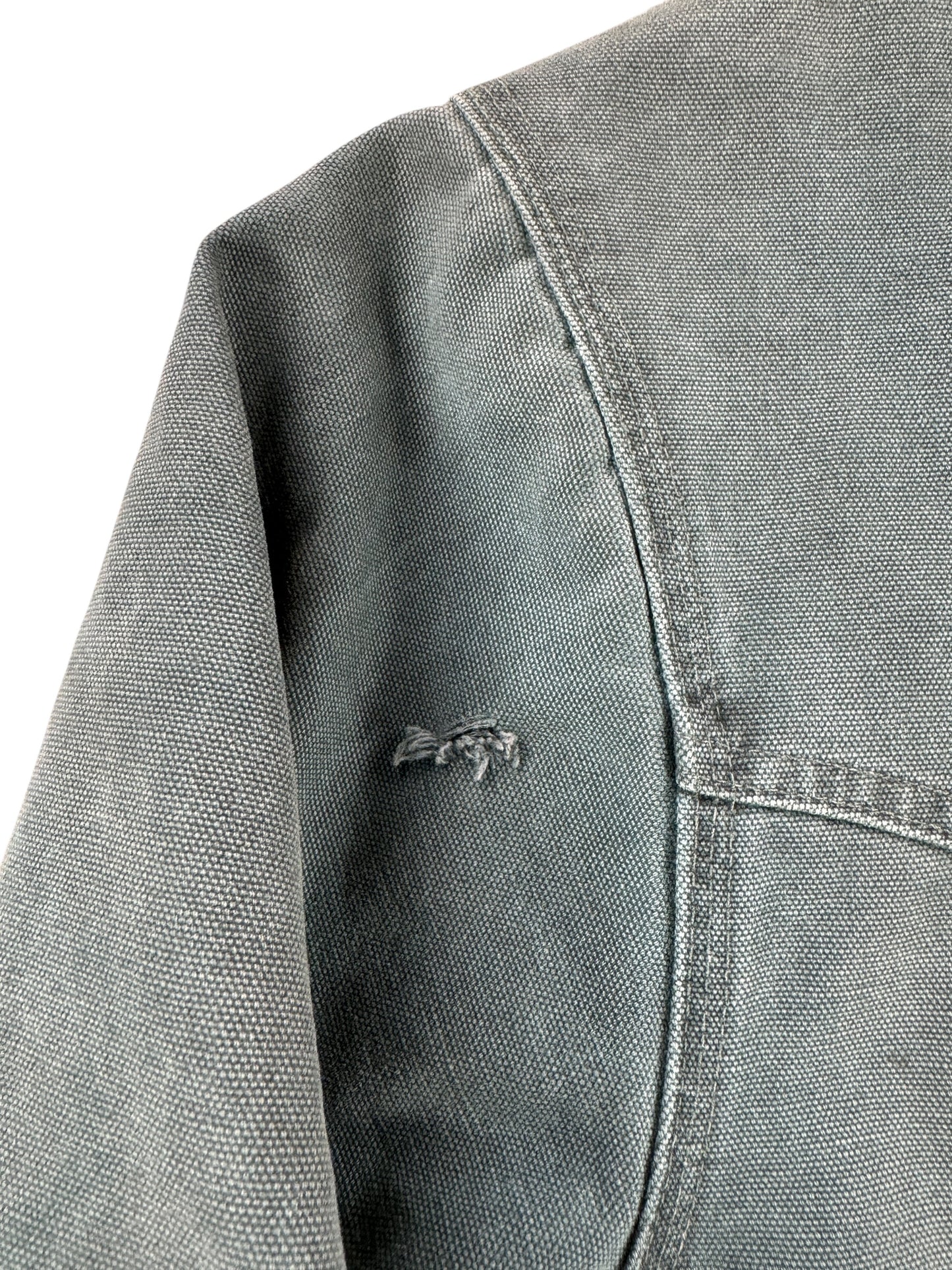 Hole on Vintage 90s Era Carhartt Santa Fe Hunter Green Jacket SZ XL