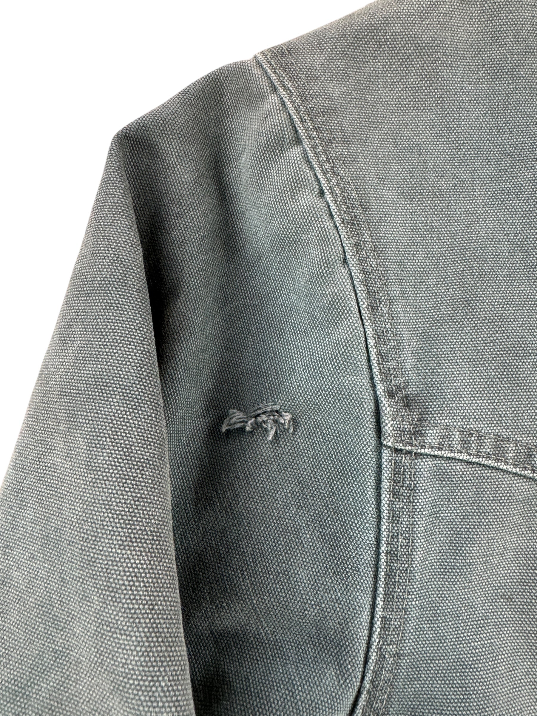 Hole on Vintage 90s Era Carhartt Santa Fe Hunter Green Jacket SZ XL