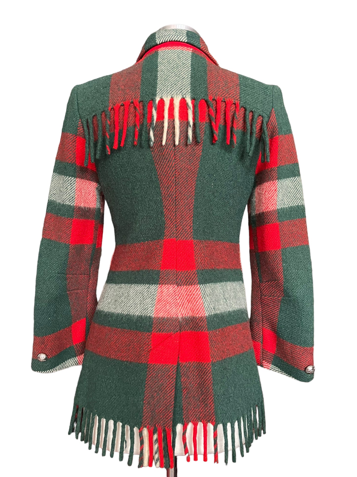 Full back view of Vintage 1940s Dall Smith Wool Blanket Coat SZ XS | Seattle True Vintage | Barn Owl Vintage Coats