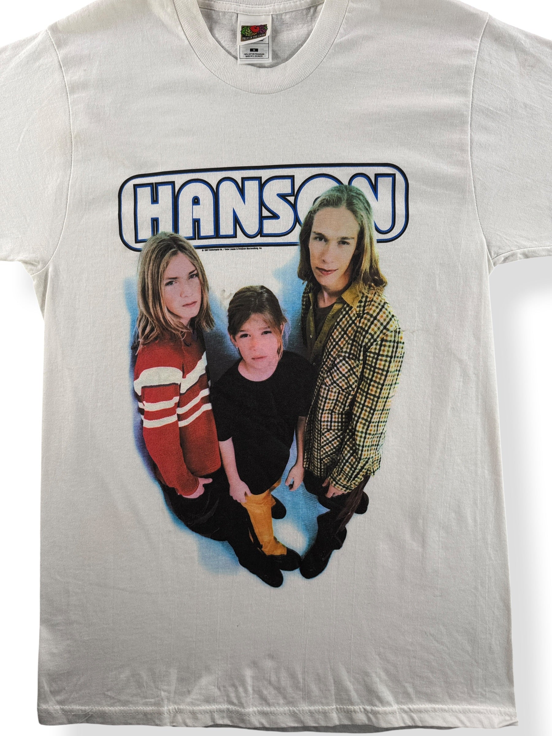 Front Close Up of Vintage Hanson Band Tee SZ M