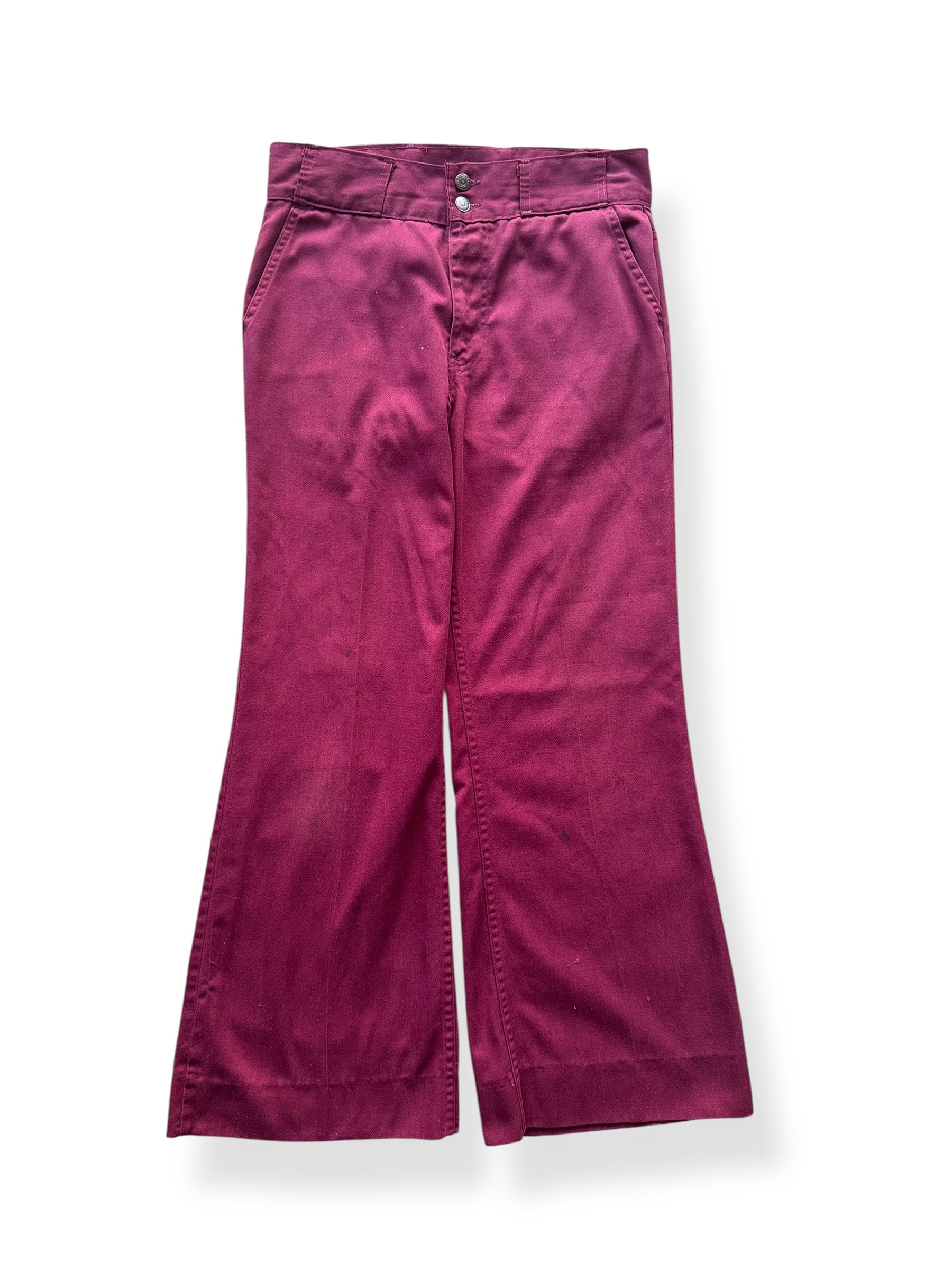 Front of Vintage Burgundy Levi's Sta-Prest W32