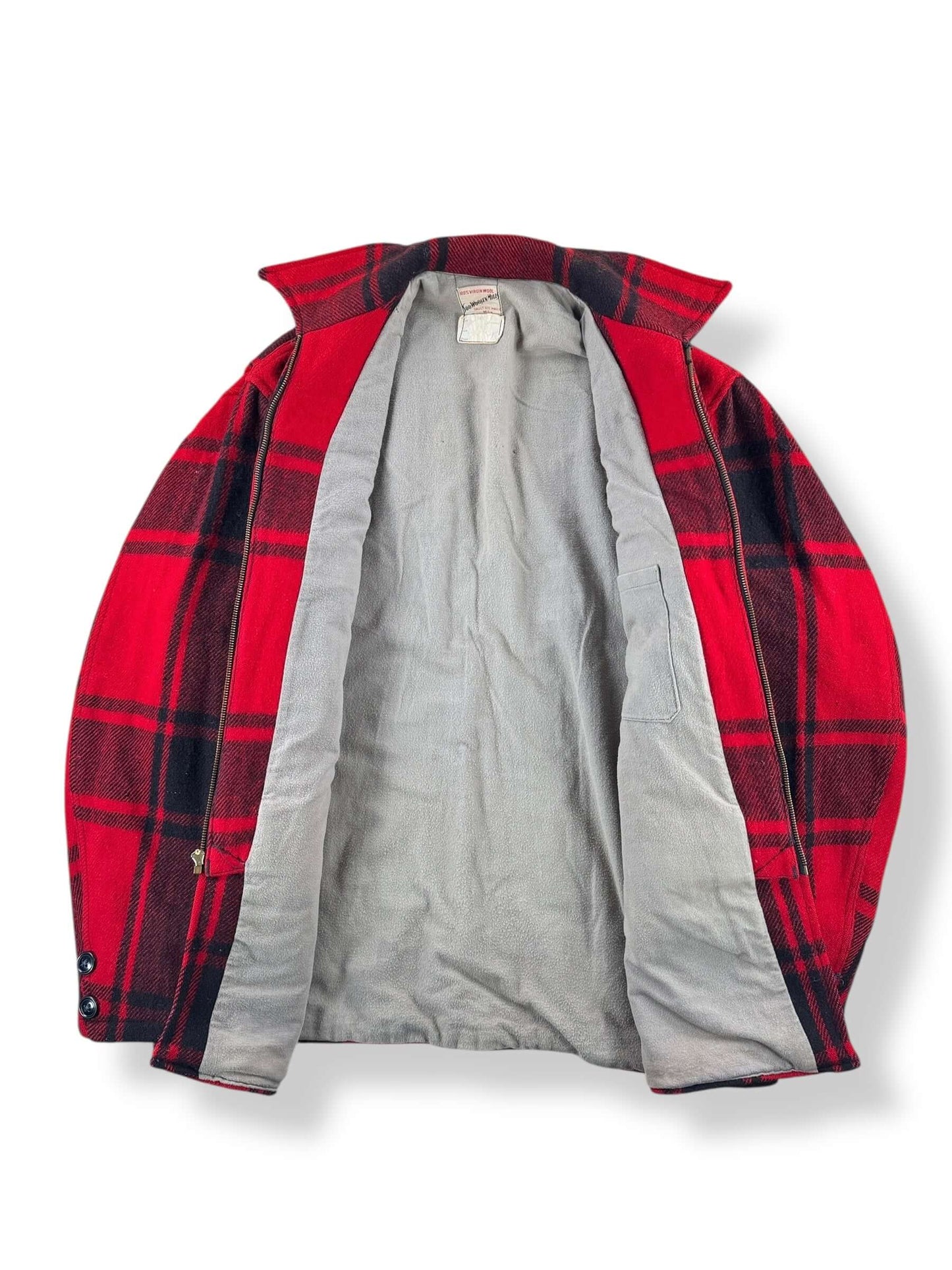 Back of Vintage Soo Woolen Mills Wool Cruiser Jacket SZ XL