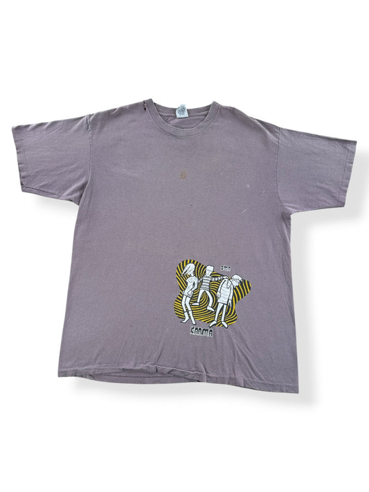 Front of Vintage Distressed Santa Cruz Skateboards Karma SMA Tee SZ XL