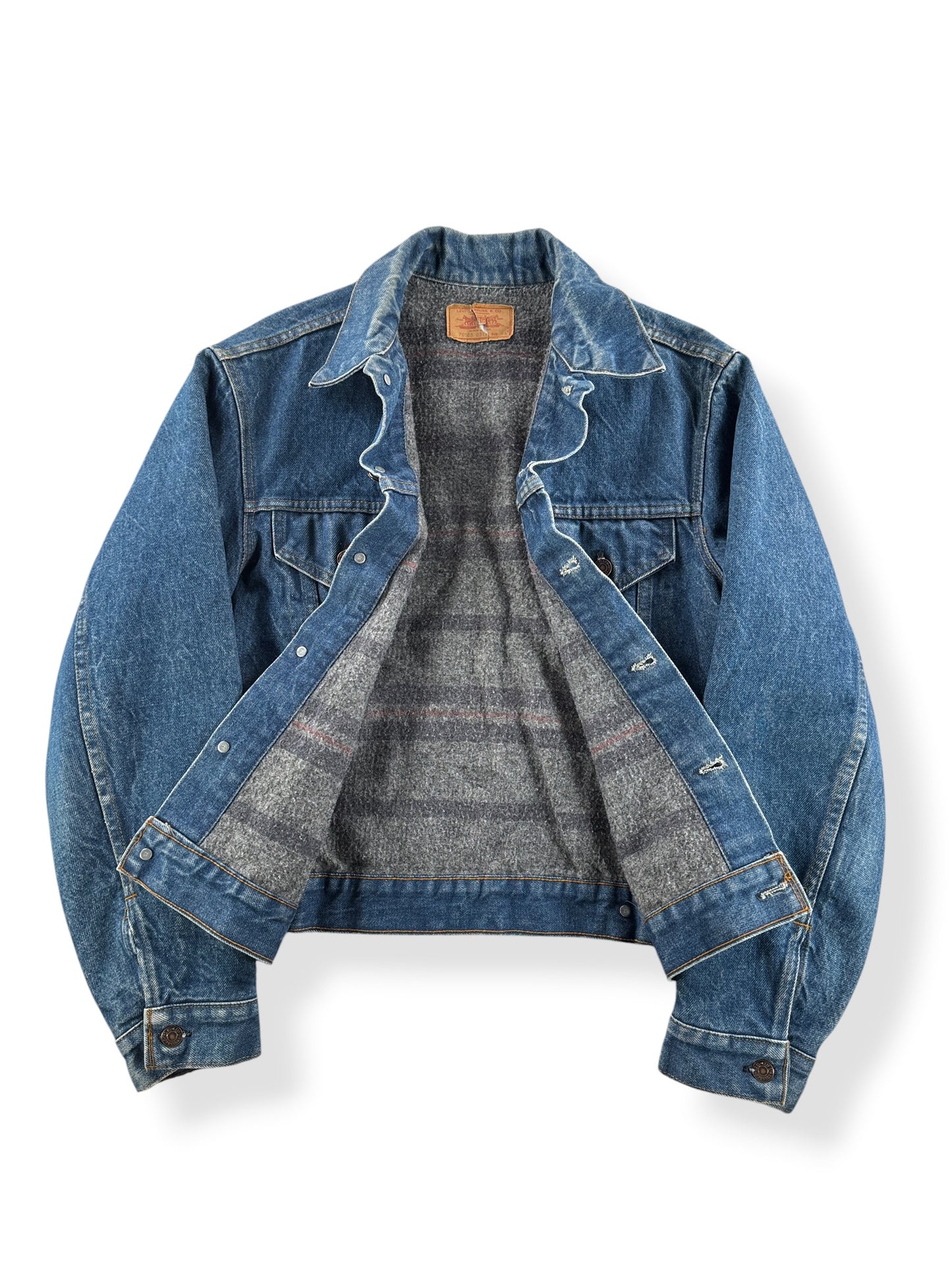 Vintage 70s Levi's Blanket Lined Trucker Jacket SZ 44