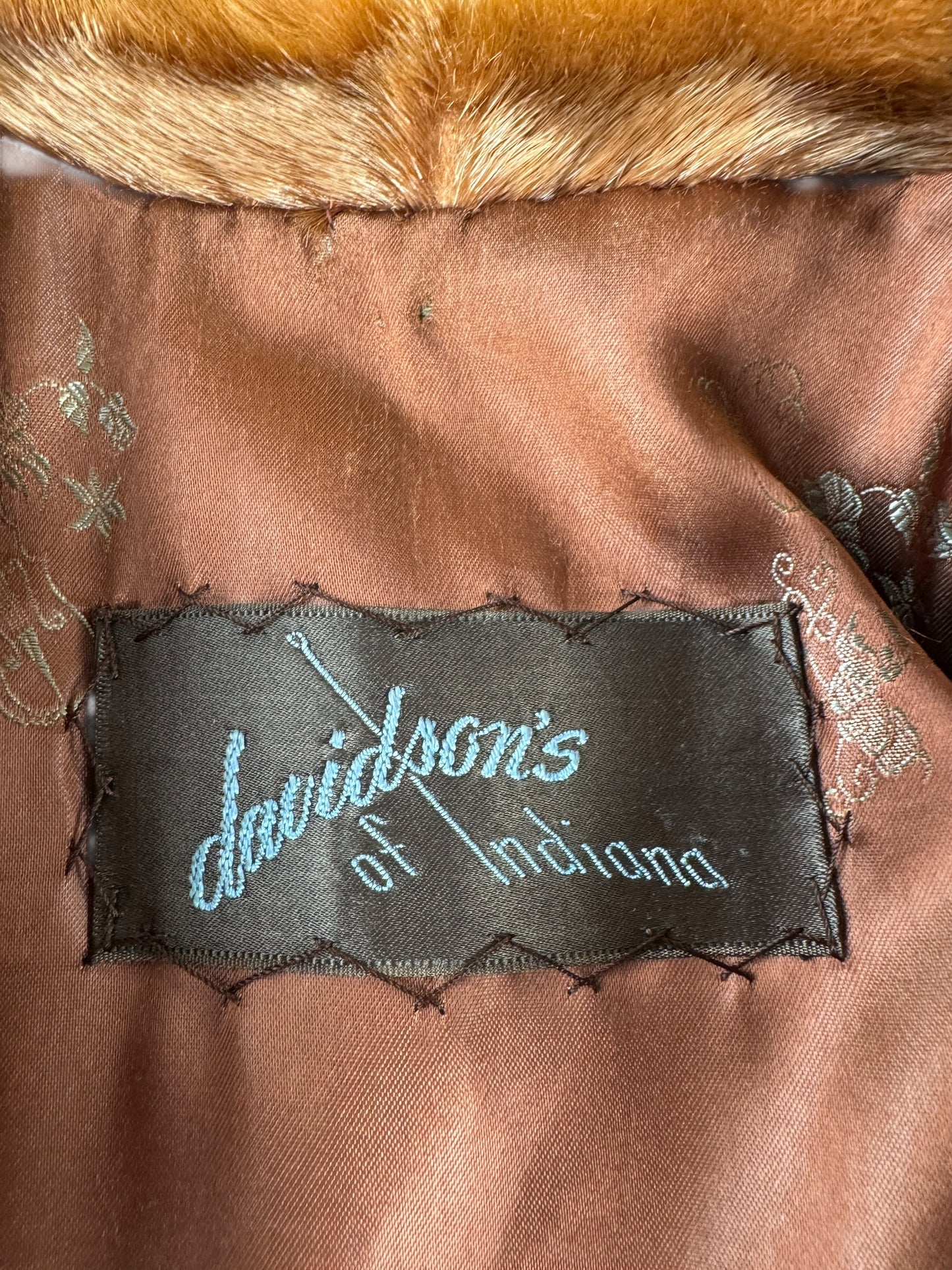 Label on Vintage 60s Fur Coat SZ XXL AS IS