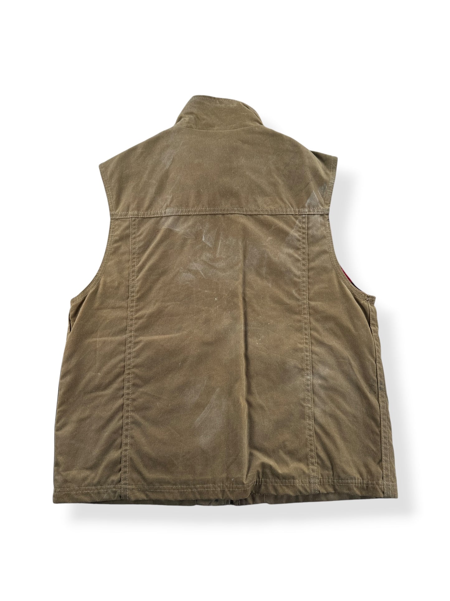Back of Filson Tin Cloth Hunting Vest SZ M
