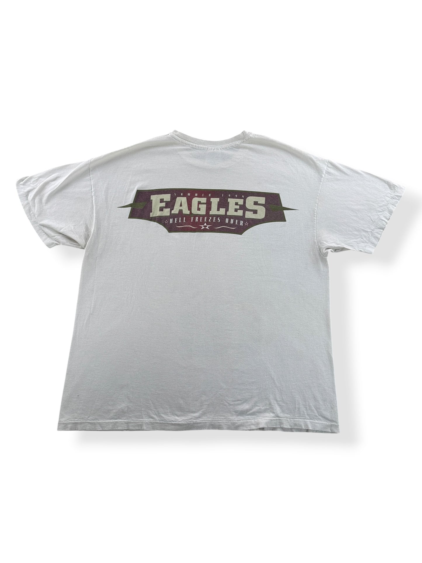 Back of Vintage Eagles Hell Freezes Over Tee SZ XXL (Fits XL)