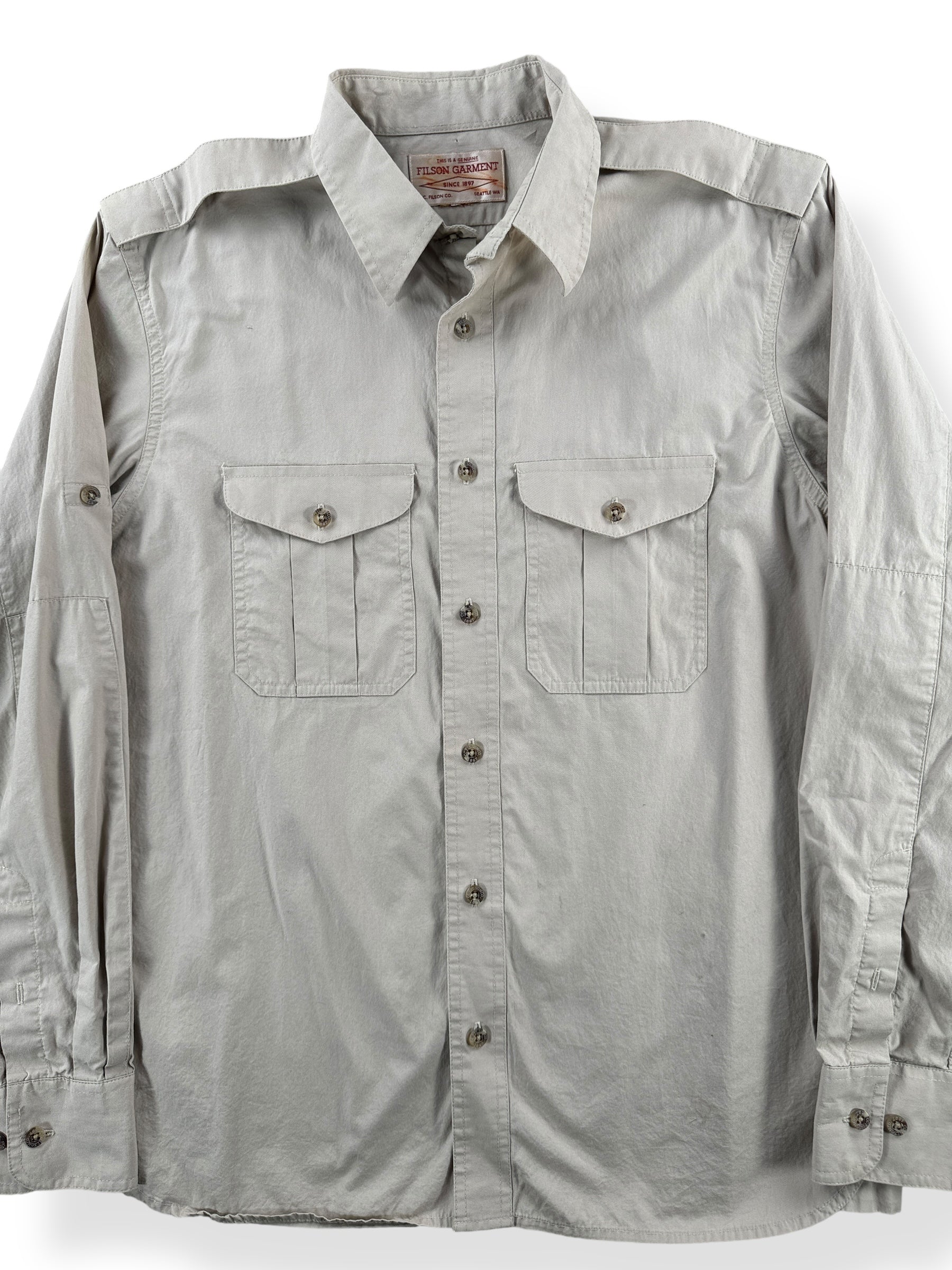 Front Close Up of Filson Featherweight Shirt SZ M