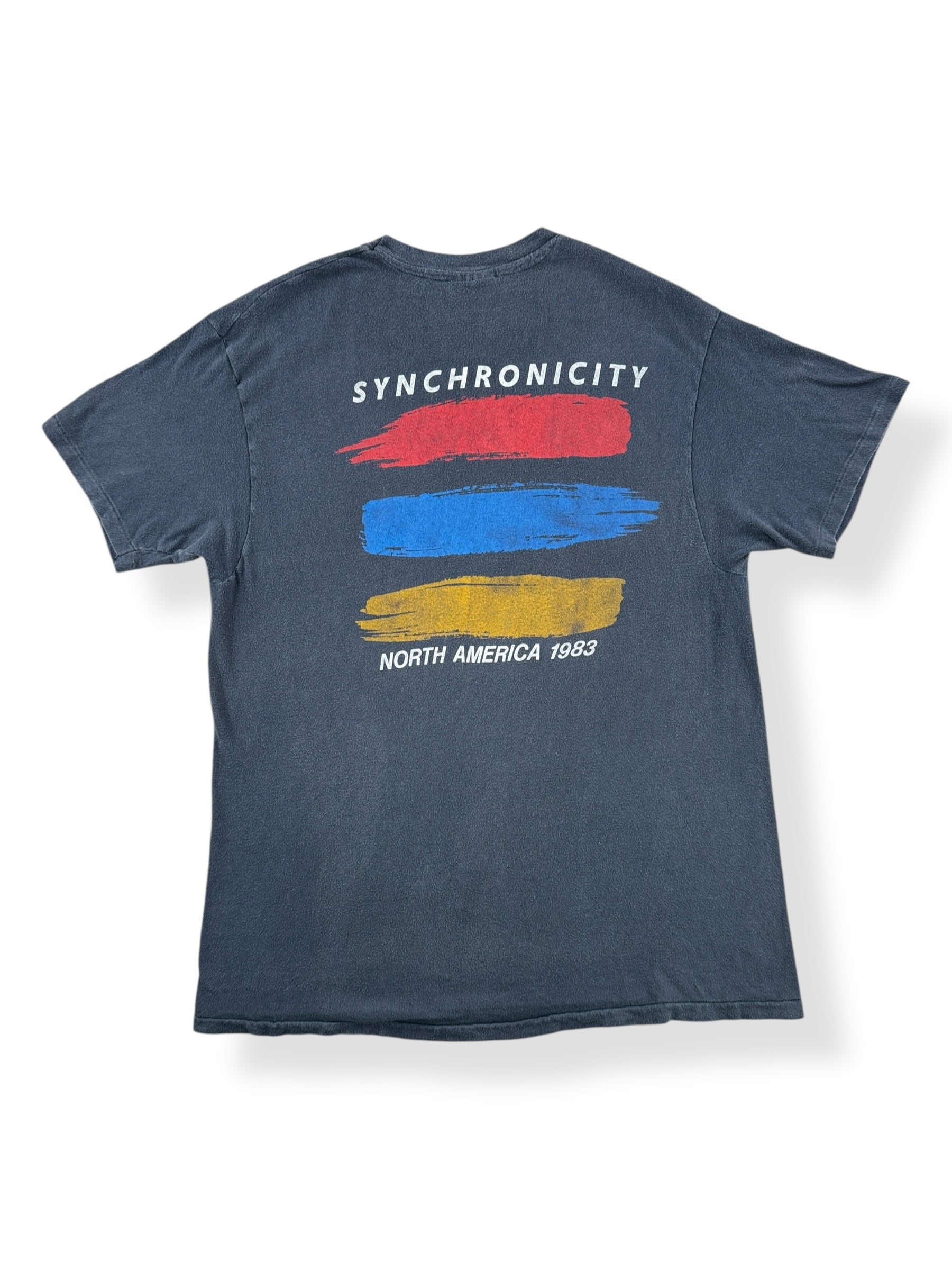 Back of Vintage The Police Synchronicity Tee SZ M
