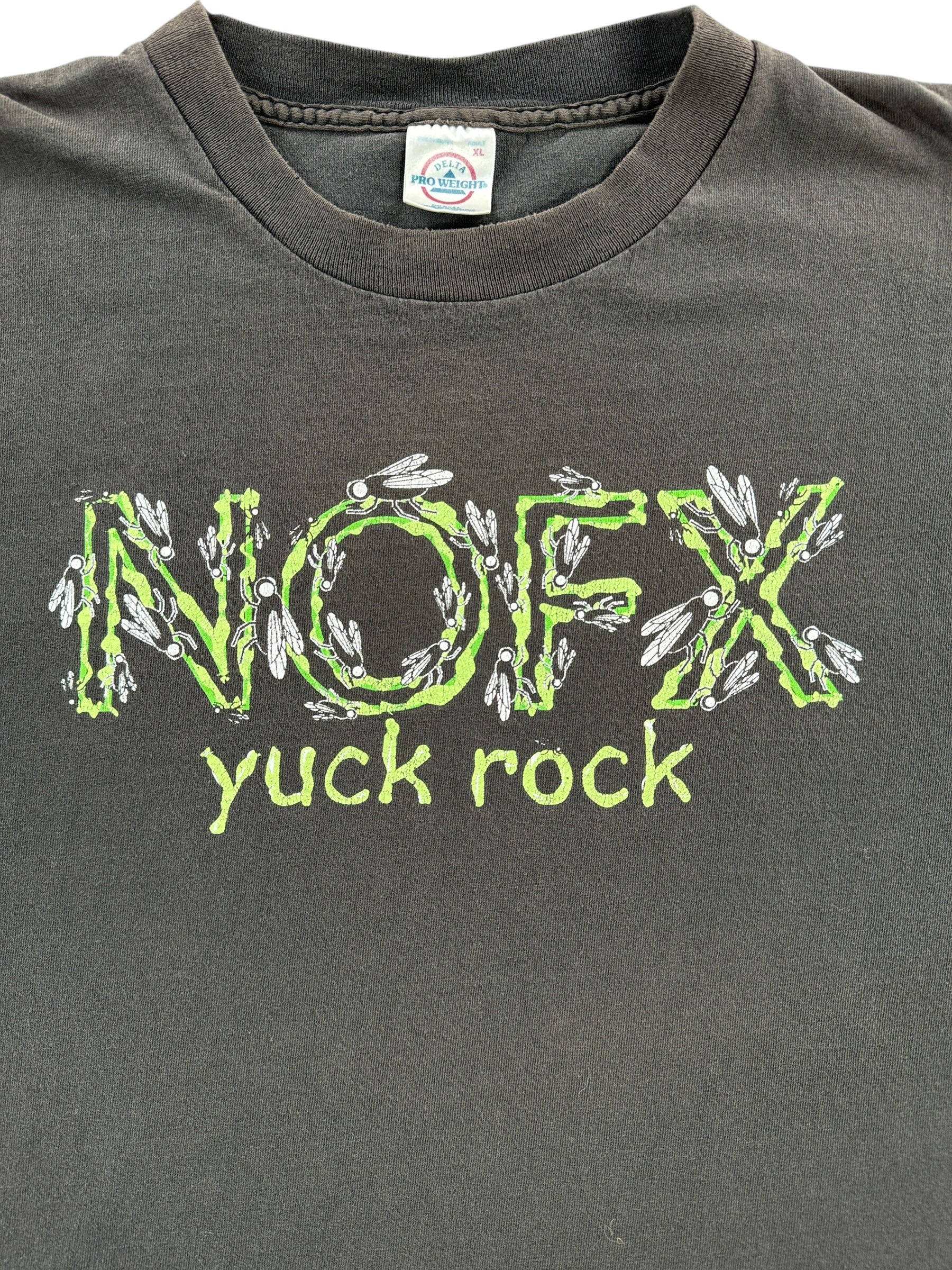 Front Graphic of Vintage 2002 NOFX Tour Tee SZ XL