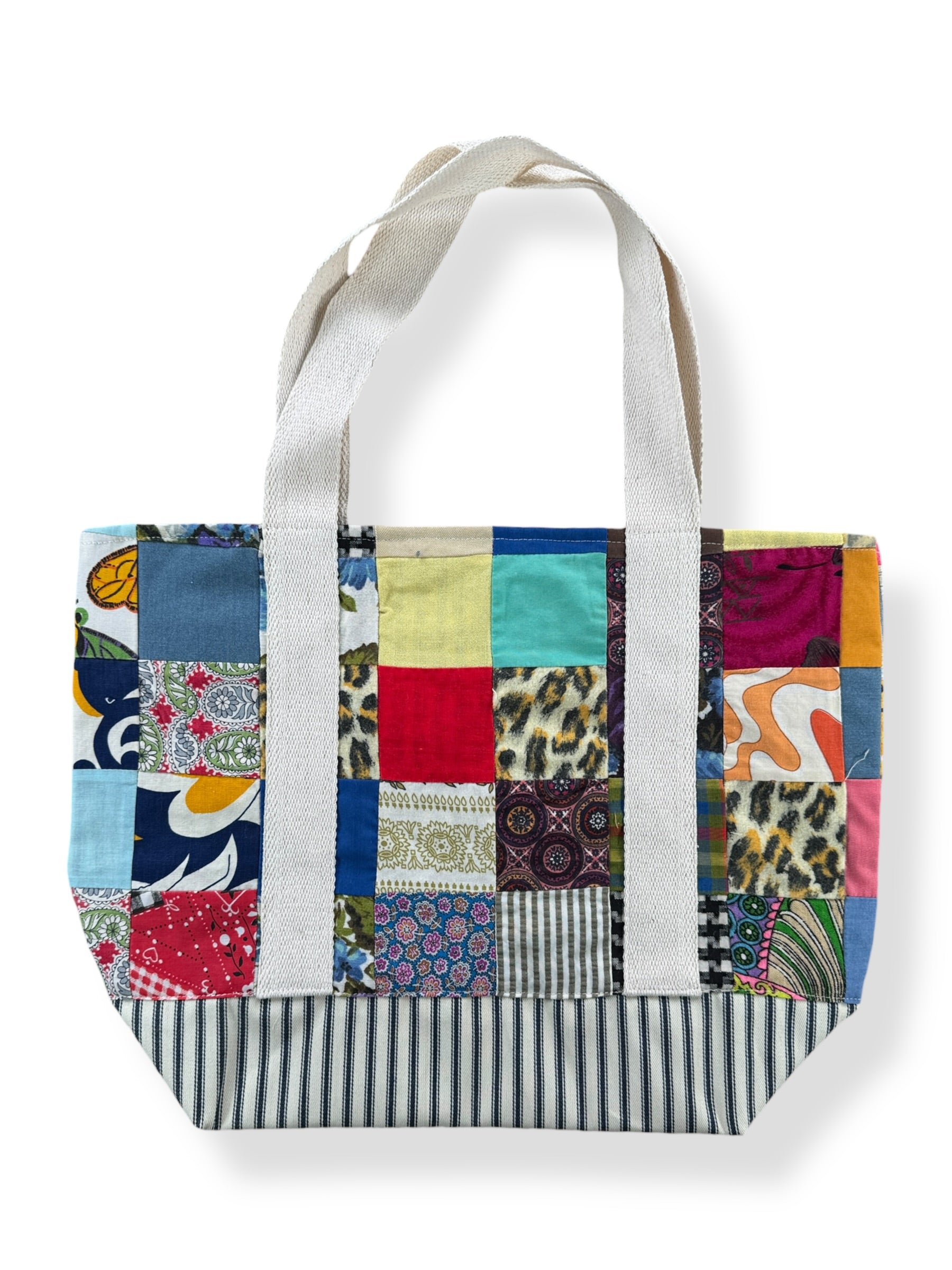 Side B of Archive Craft X Barn Owl Vintage Quilt Tote Bag