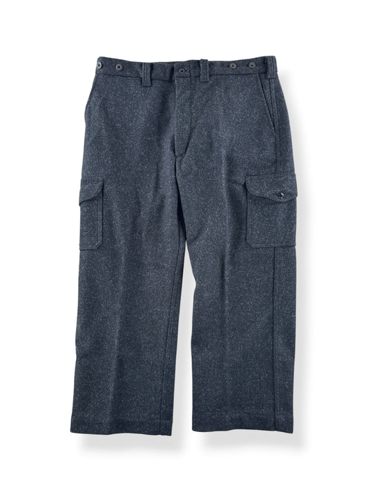 Front of Filson Charcoal Mackinaw Wool Field Pants W36 (Fits W38)