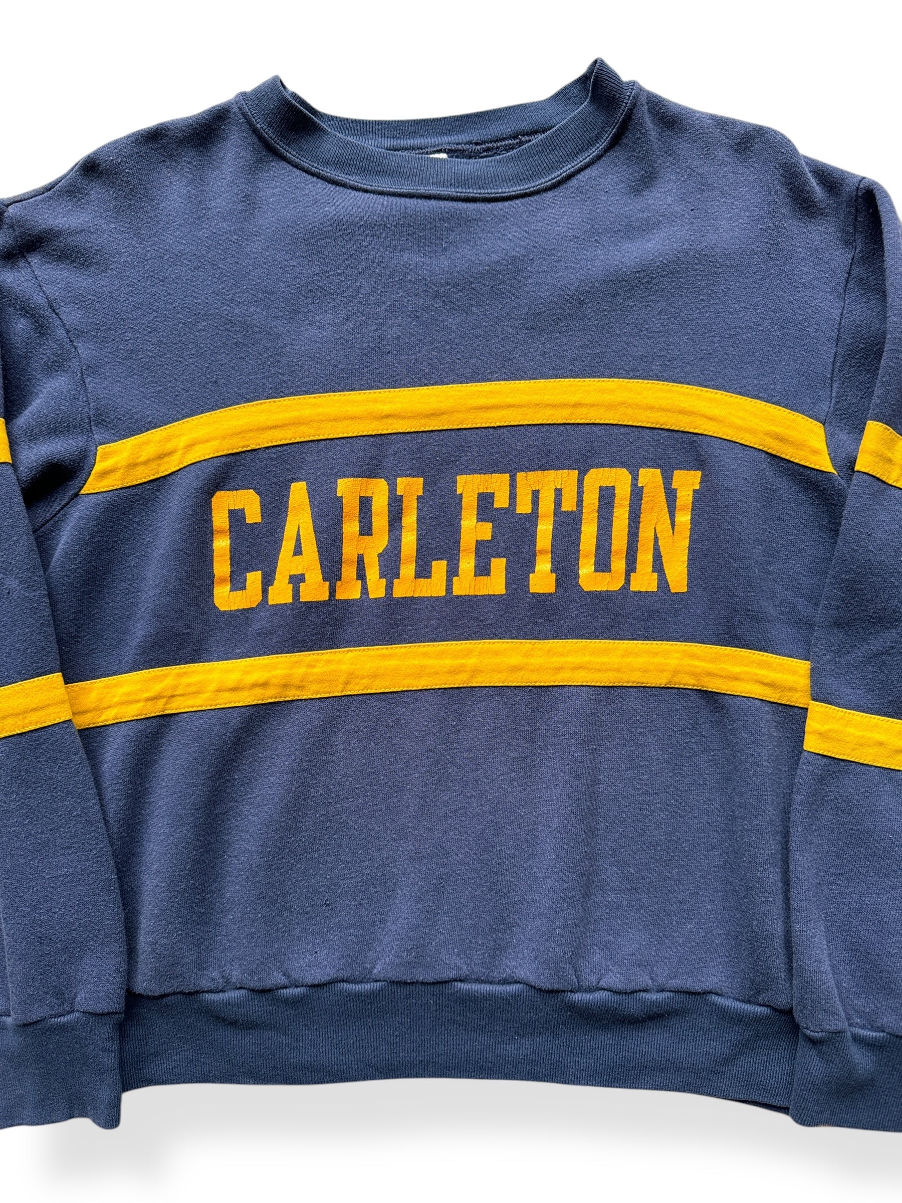 Front Close Up of Vintage Champion Carleton Crewneck SZ XL